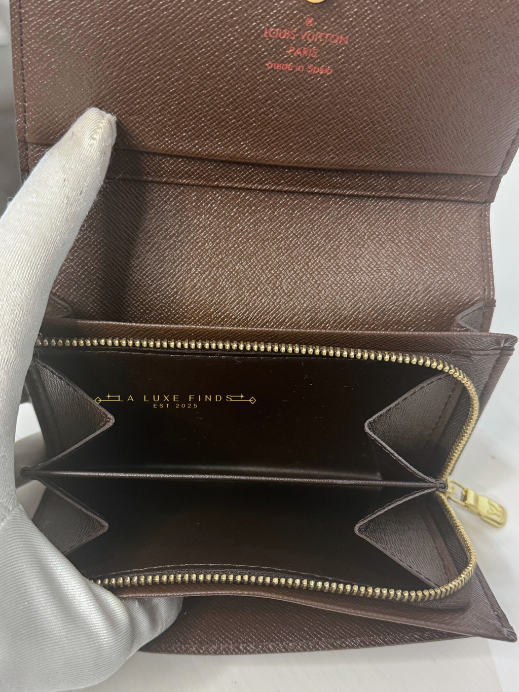 LOUIS VUITTON Damier Ebene Compact Wallet