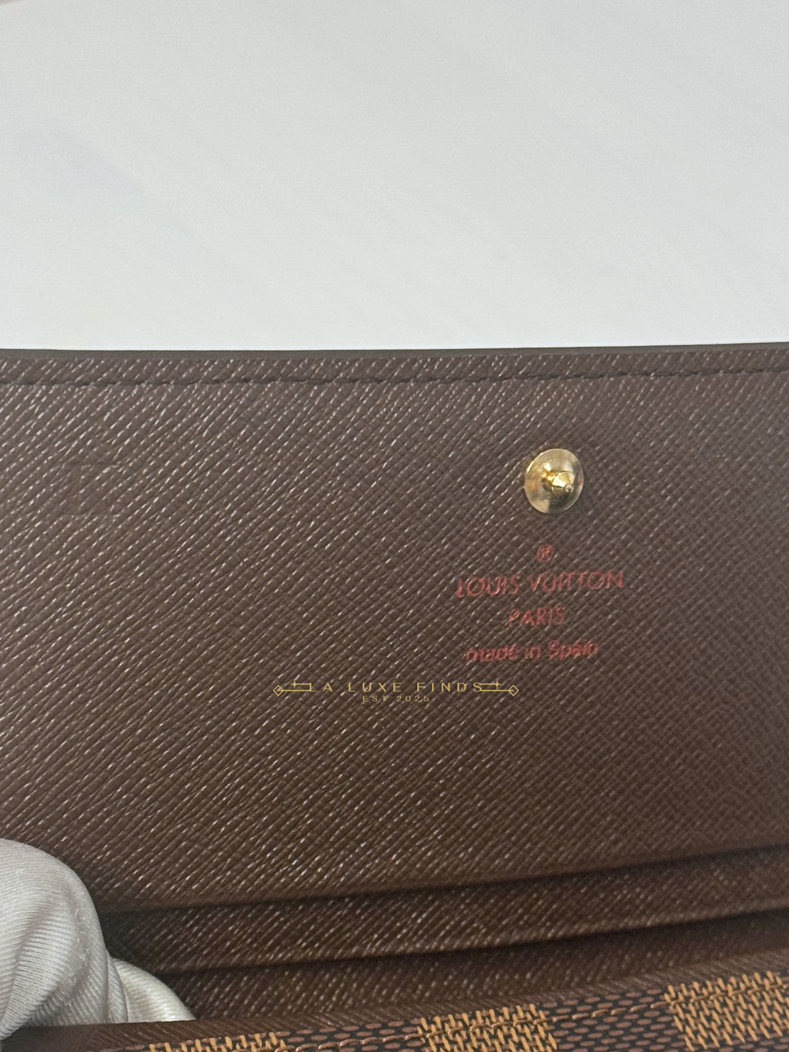 LOUIS VUITTON Damier Ebene Compact Wallet