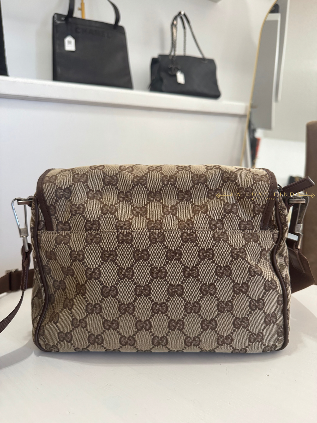GUCCI Canvas Messenger Bag