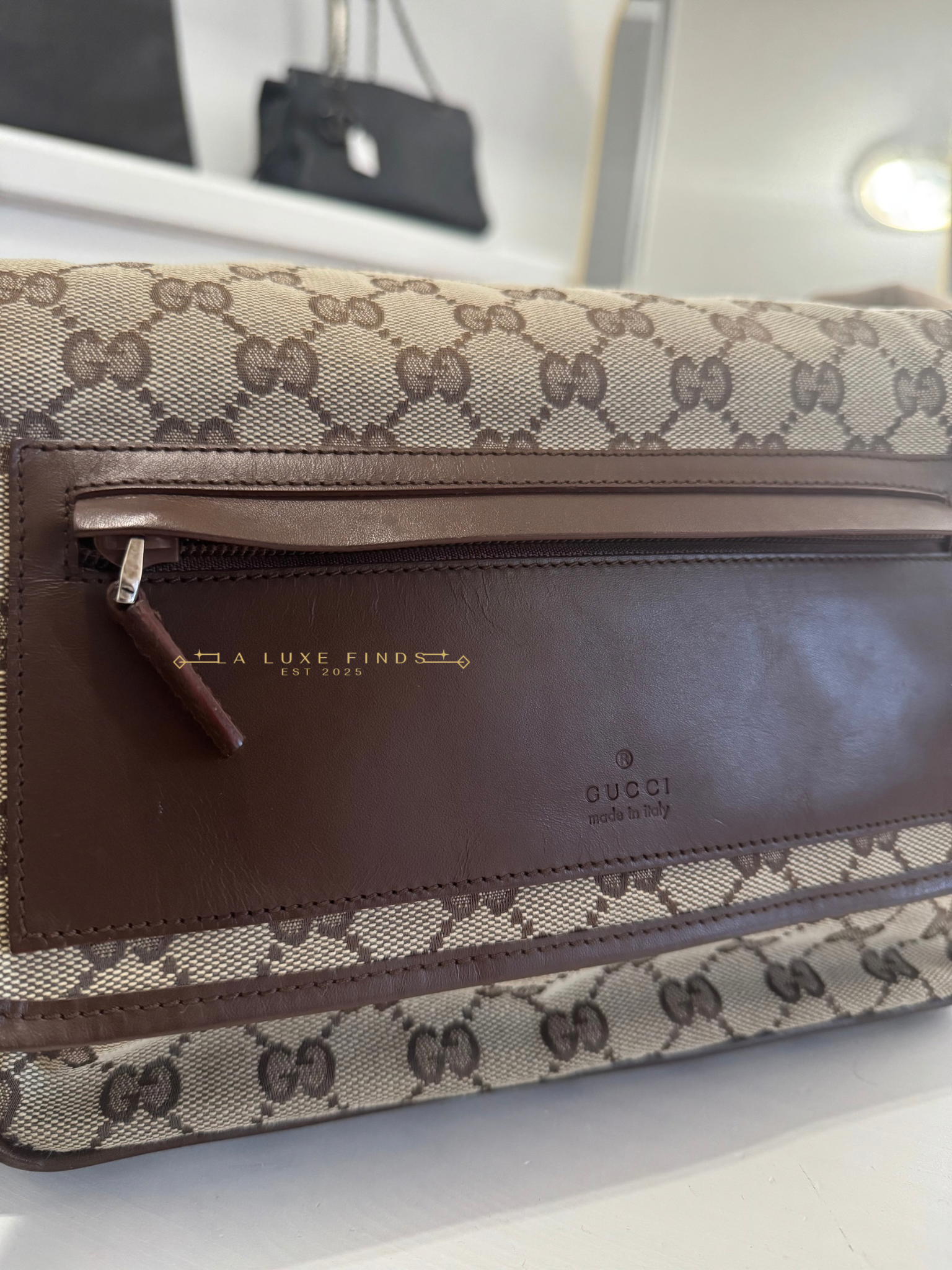GUCCI Canvas Messenger Bag
