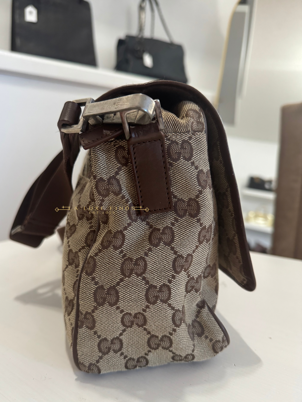 GUCCI Canvas Messenger Bag