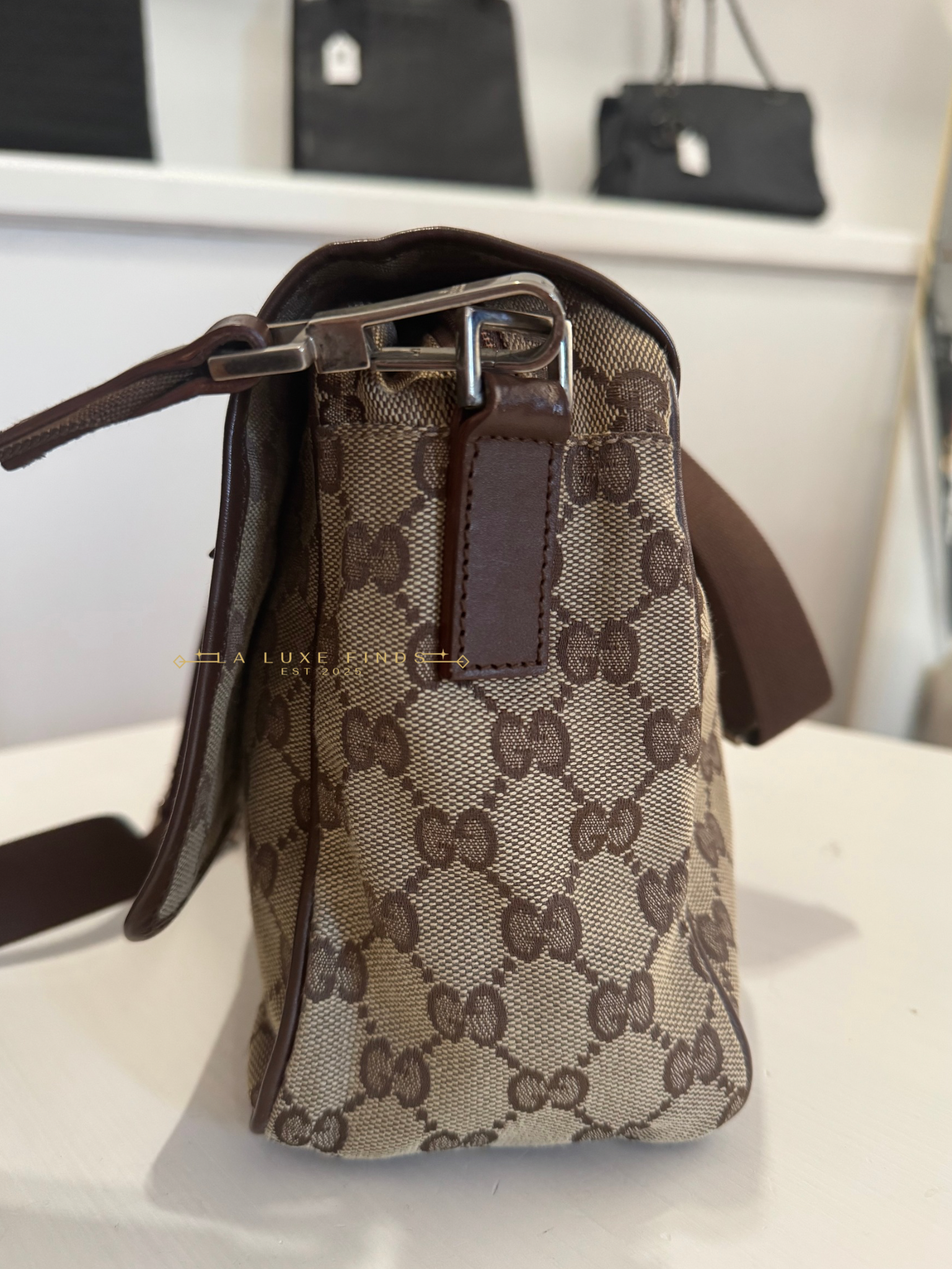 GUCCI Canvas Messenger Bag