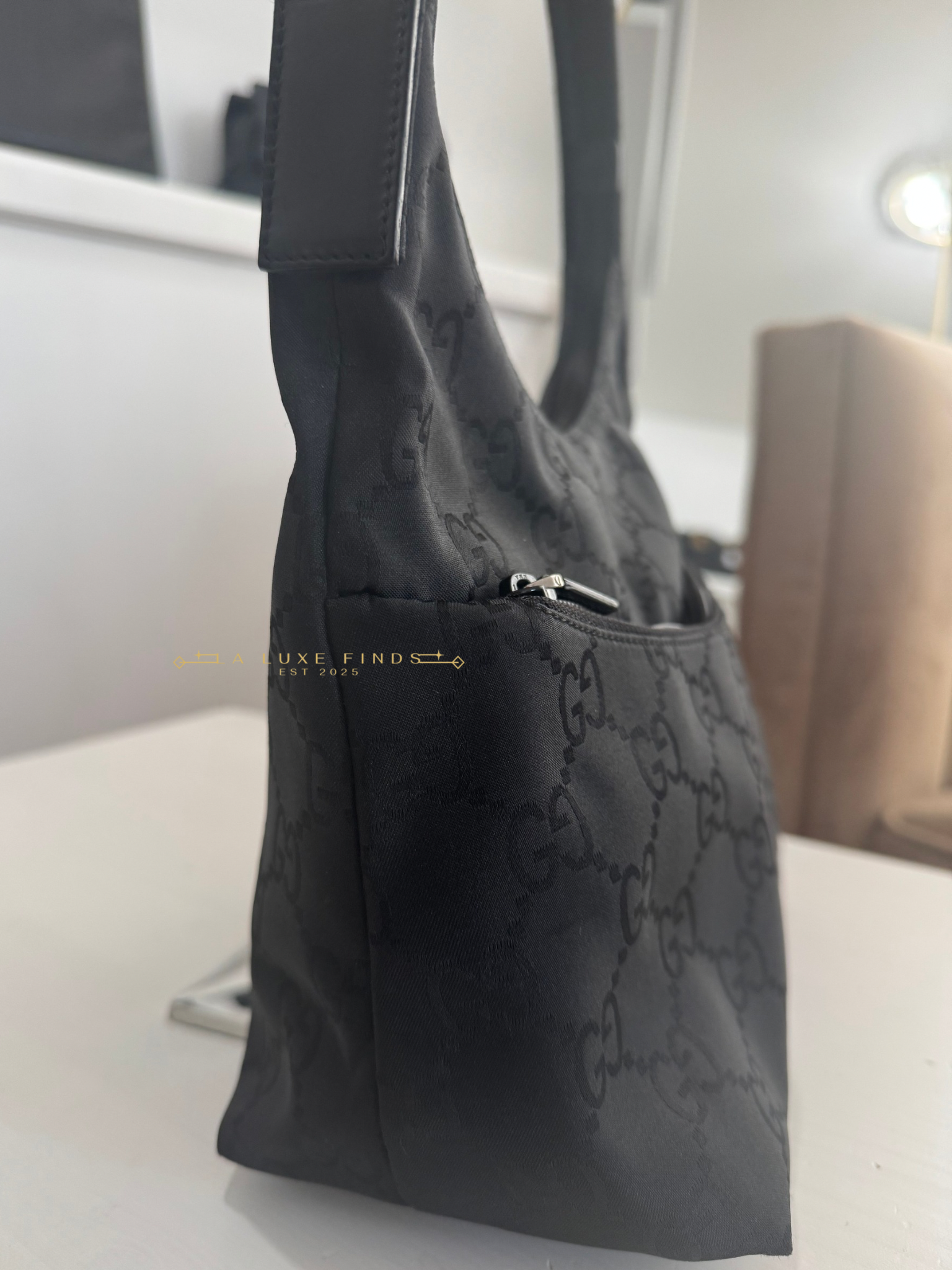 GUCCI GG Nylon Shoulder Bag