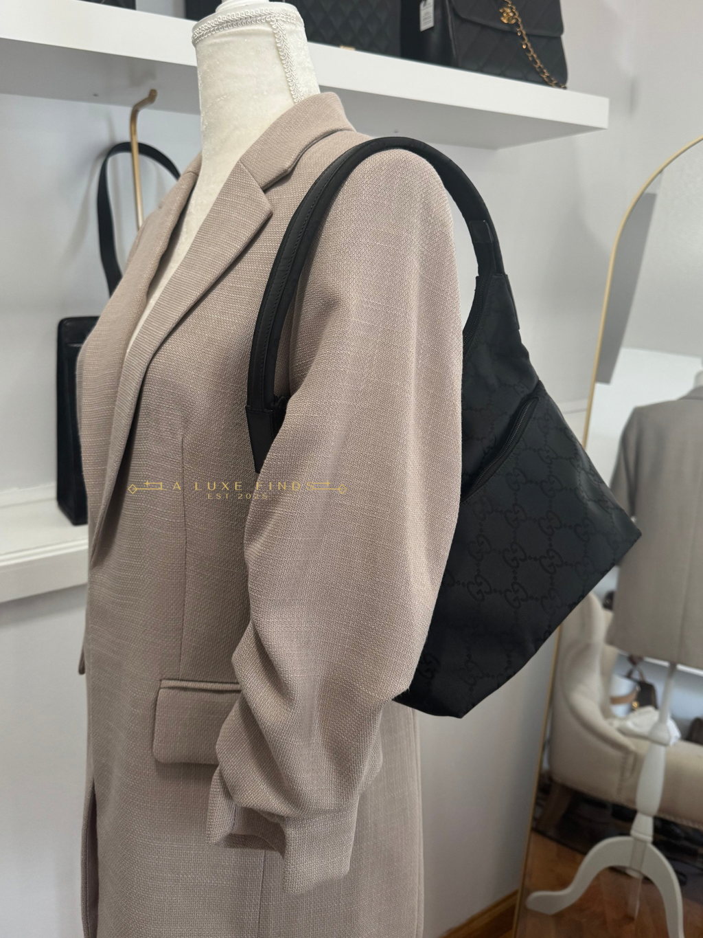 GUCCI GG Nylon Shoulder Bag