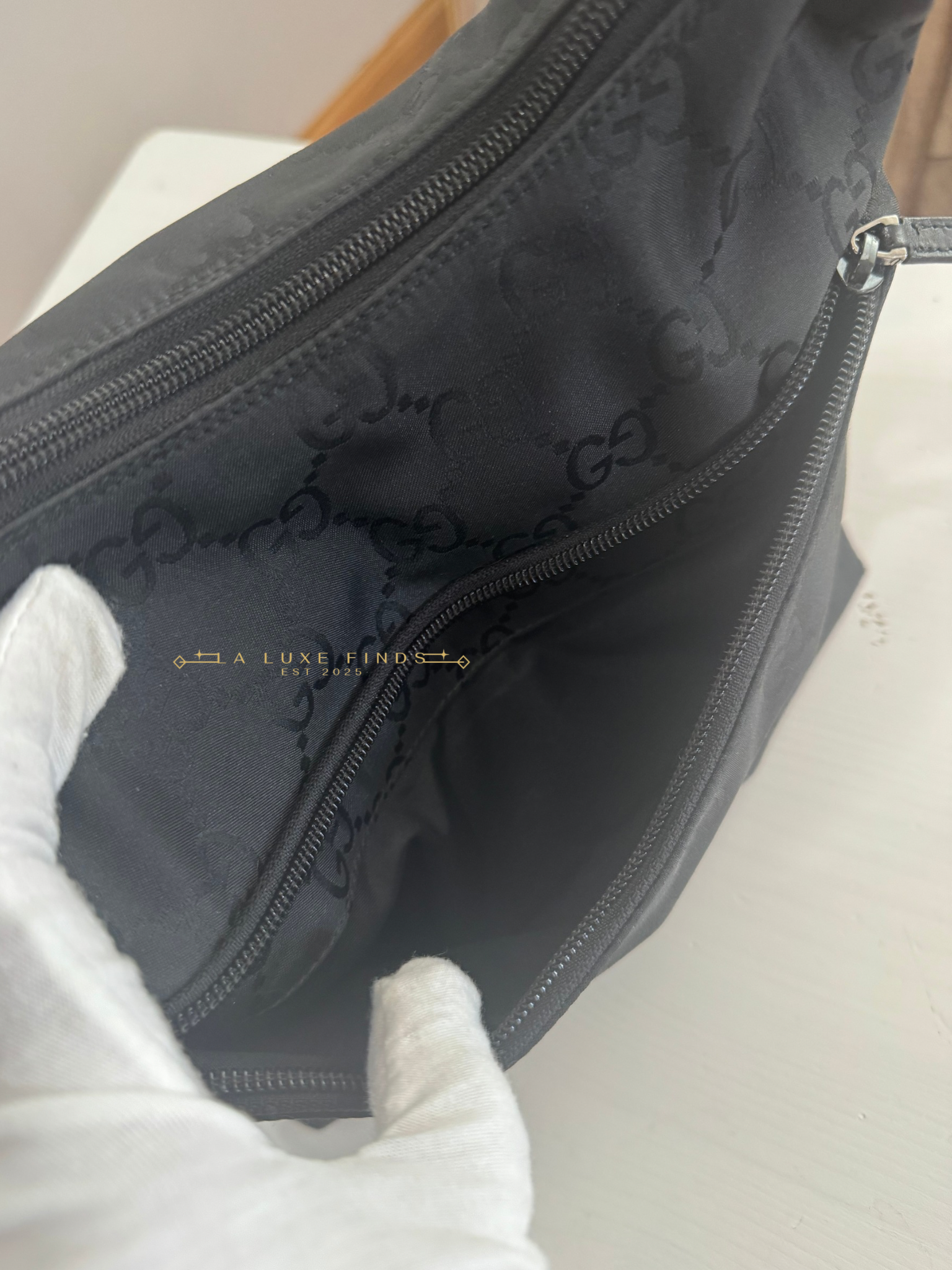 GUCCI GG Nylon Shoulder Bag