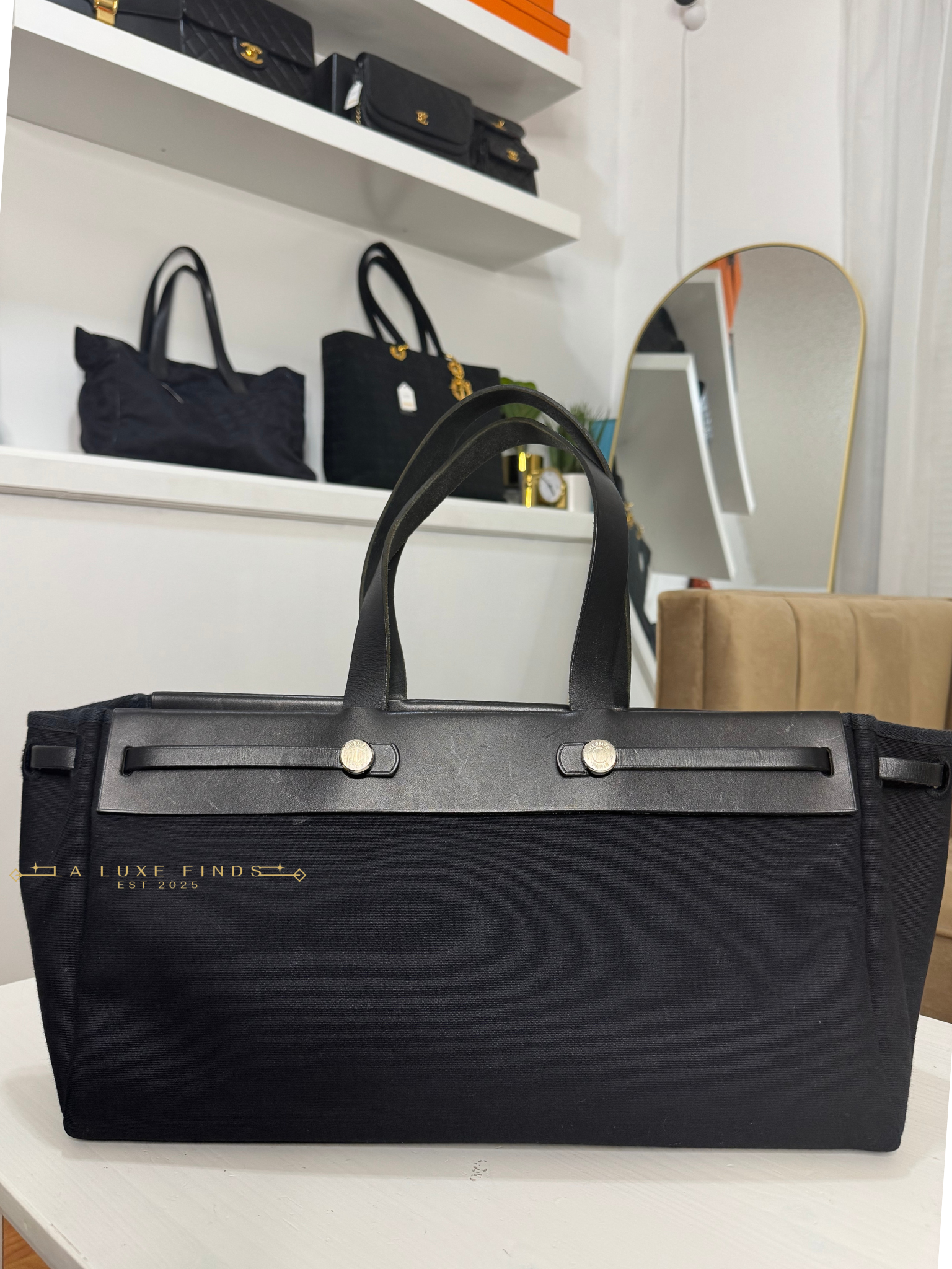 HERMES Herbag Cabas 2-way Tote Bag