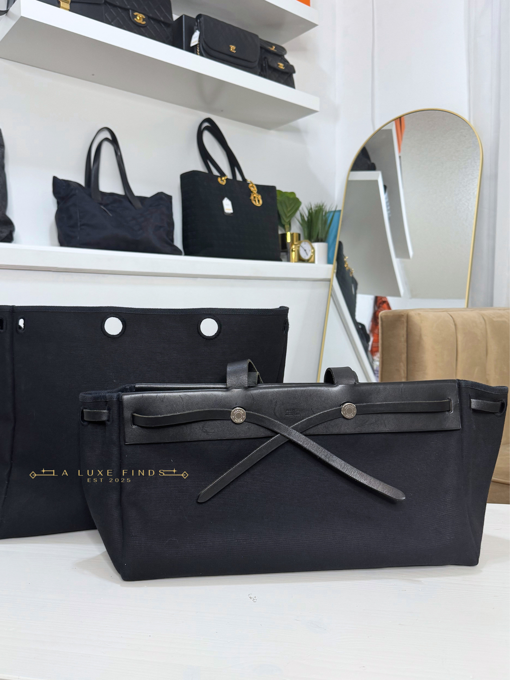 HERMES Herbag Cabas 2-way Tote Bag