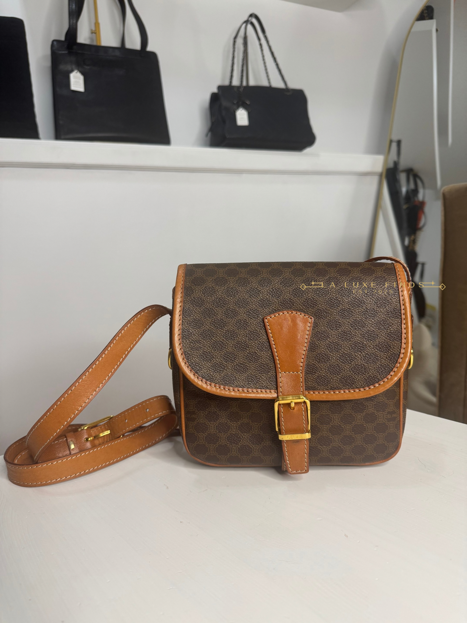 CELINE Macadam Crossbody Bag