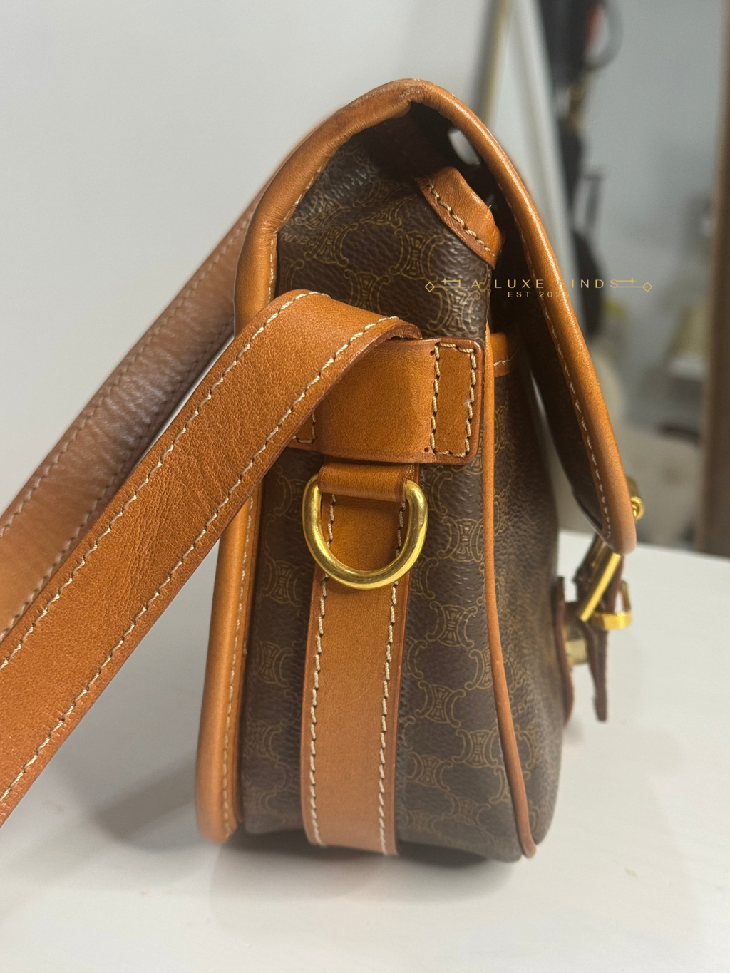 CELINE Macadam Crossbody Bag