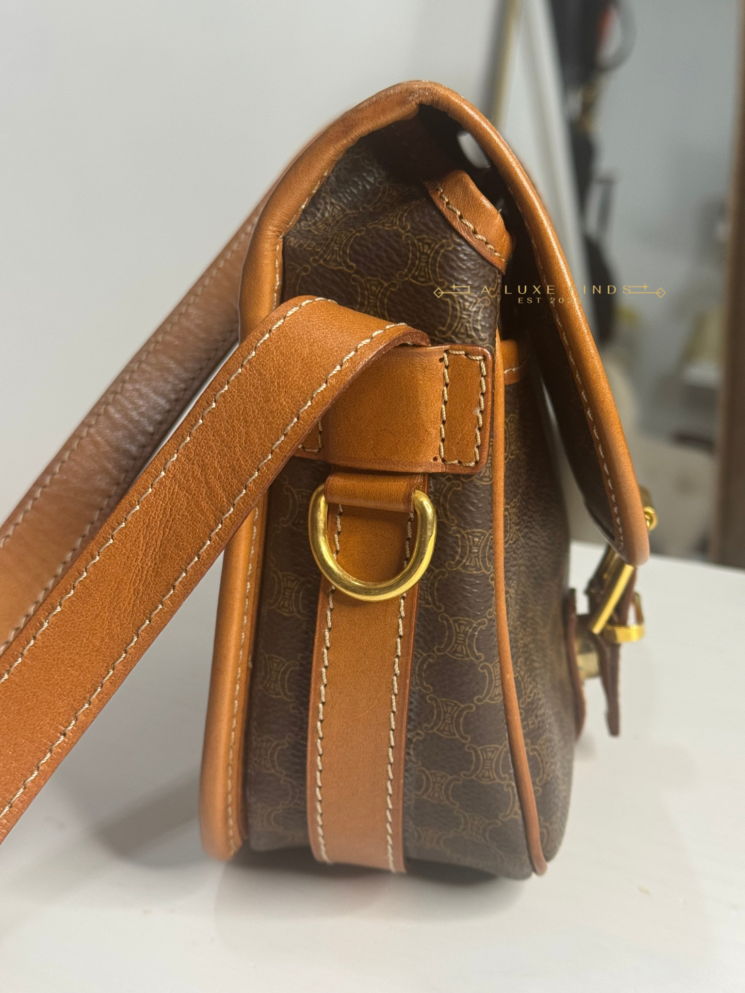 CELINE Macadam Crossbody Bag