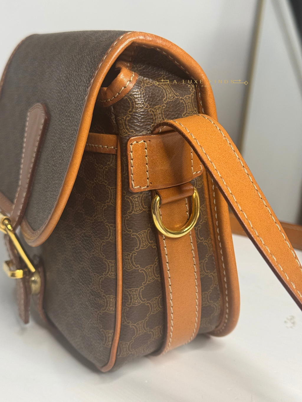 CELINE Macadam Crossbody Bag