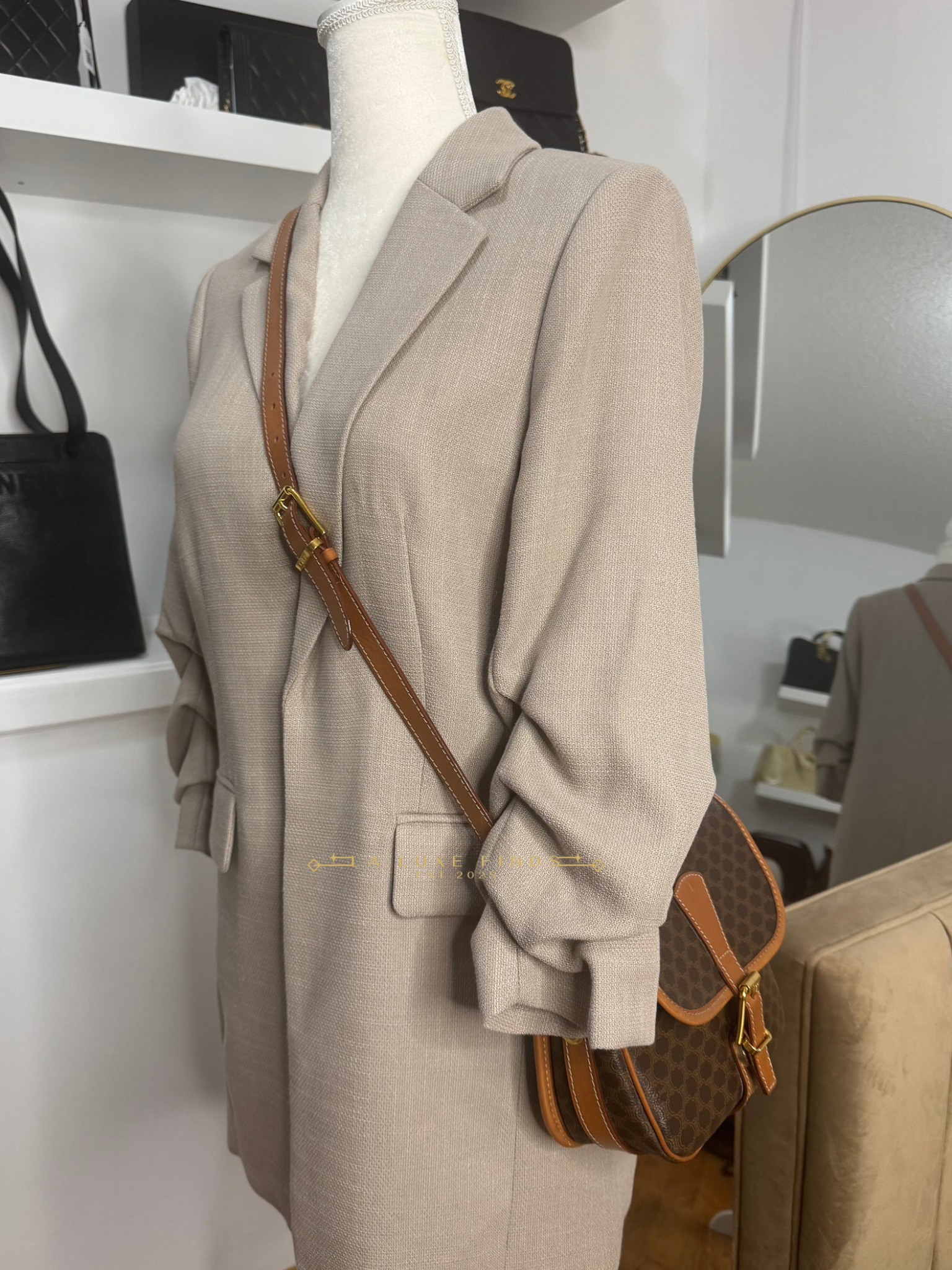 CELINE Macadam Crossbody Bag