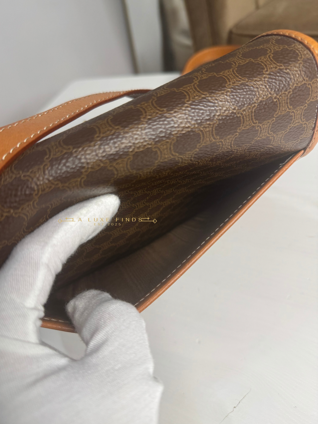CELINE Macadam Crossbody Bag