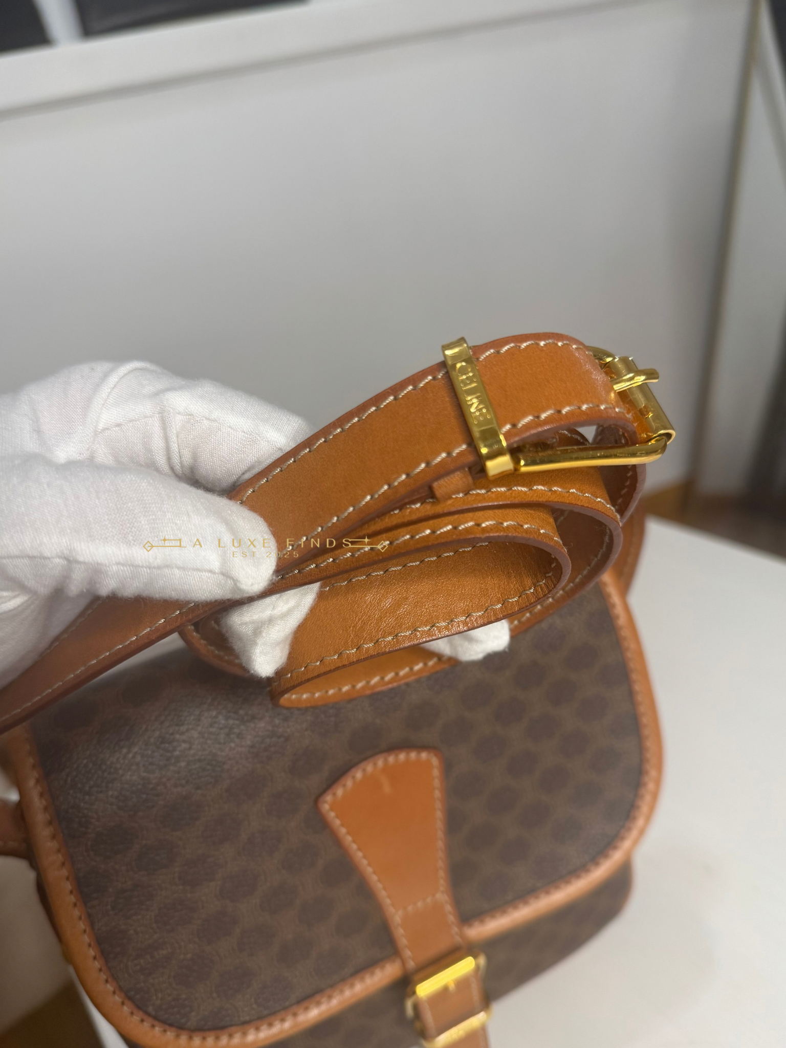 CELINE Macadam Crossbody Bag