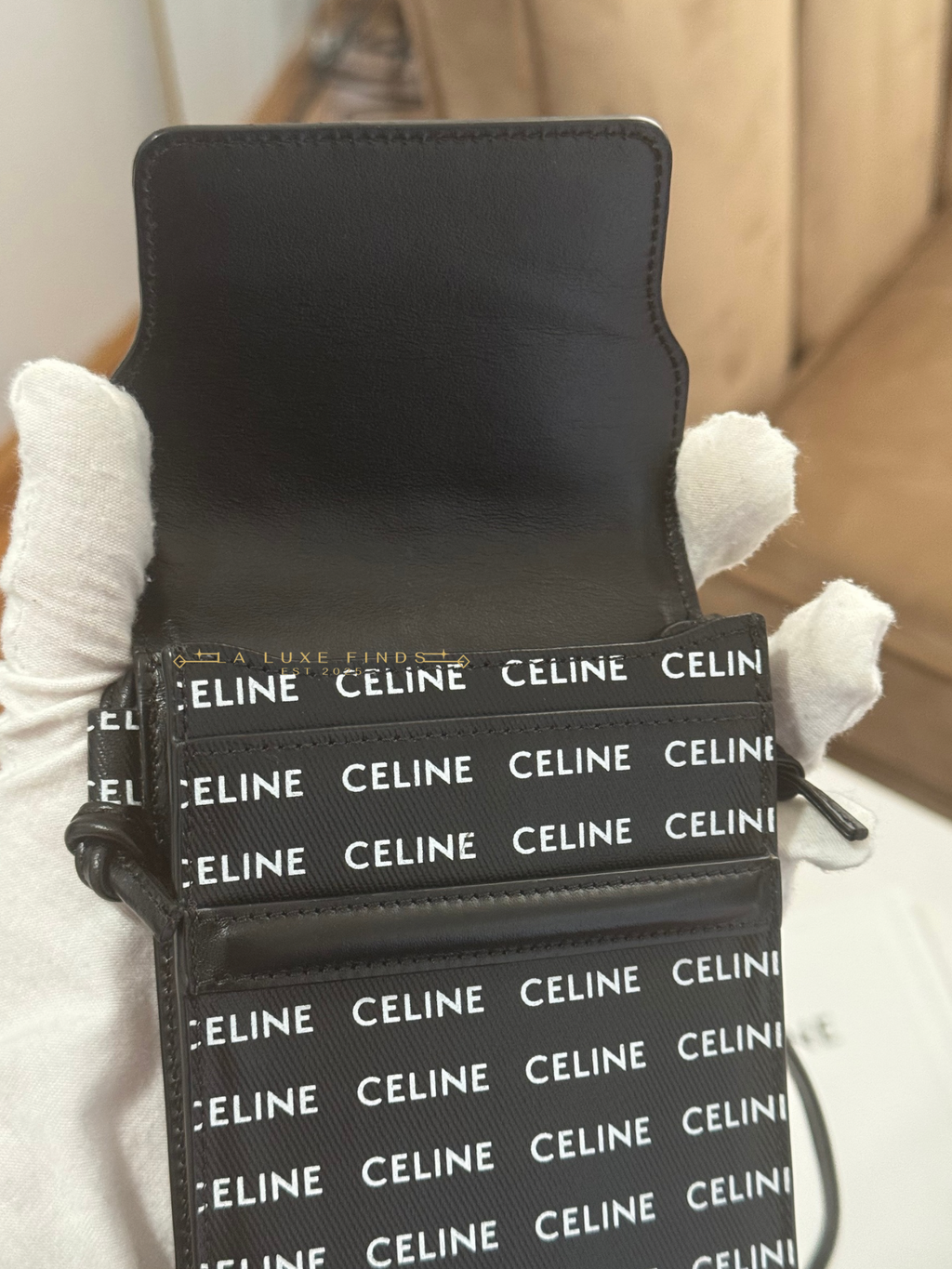 CELINE Logo Phone Pouch