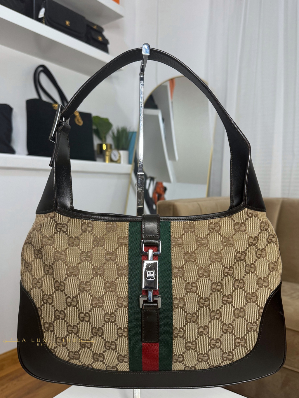 GUCCI Jackie Sherry Line Shoulder Bag