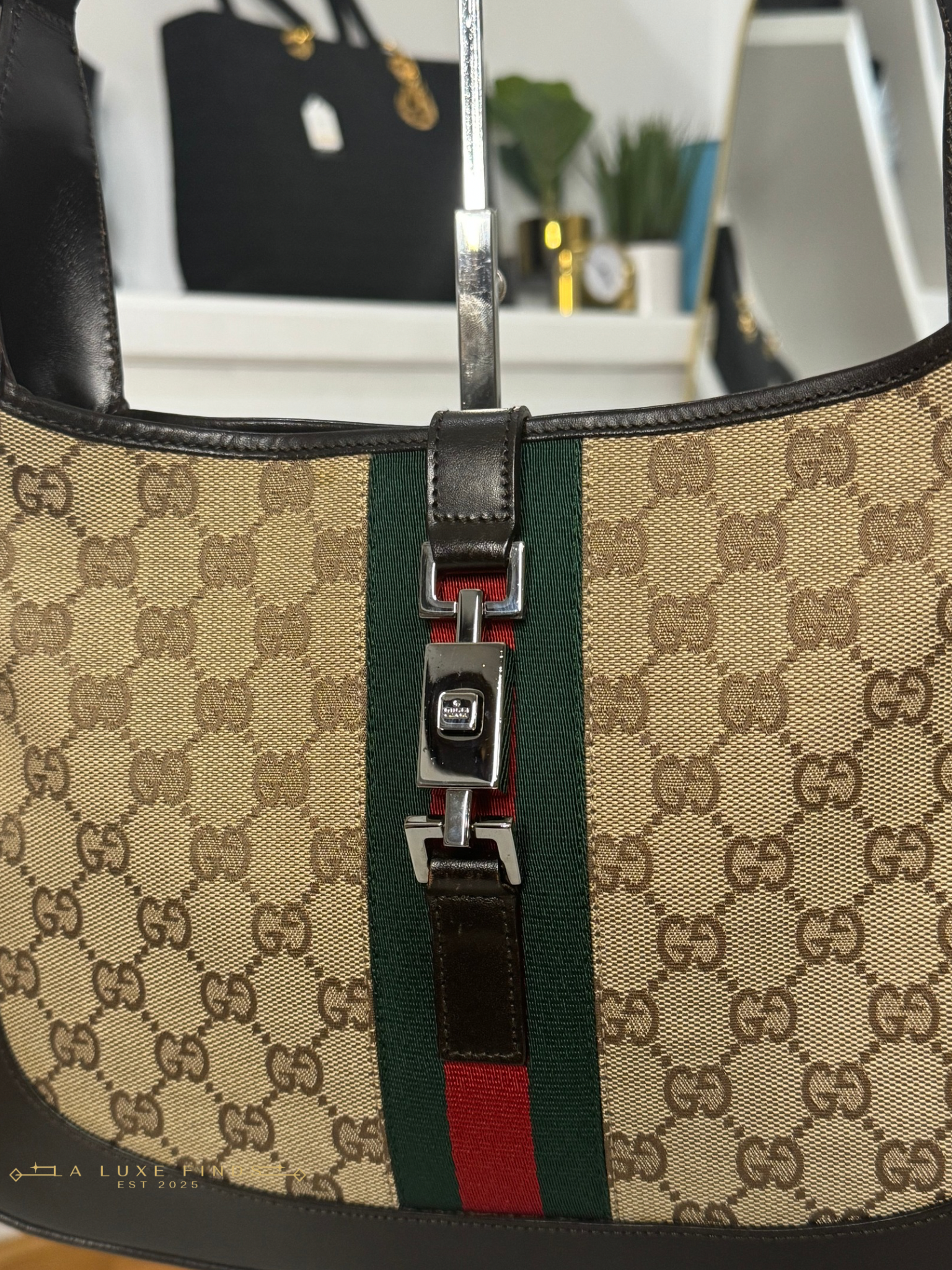 GUCCI Jackie Sherry Line Shoulder Bag