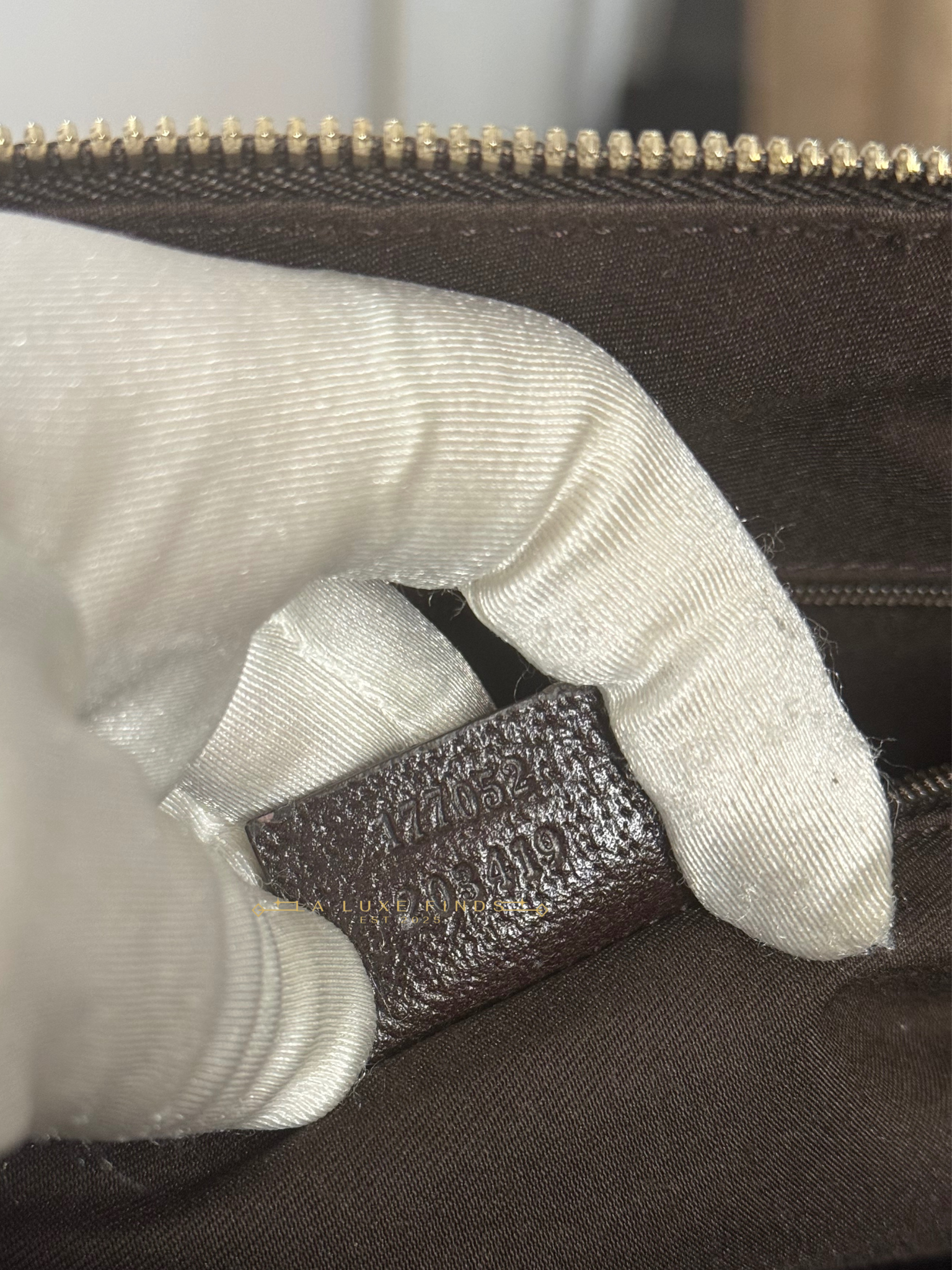 GUCCI Princy Ribbon Sherry Line Zippy Tote