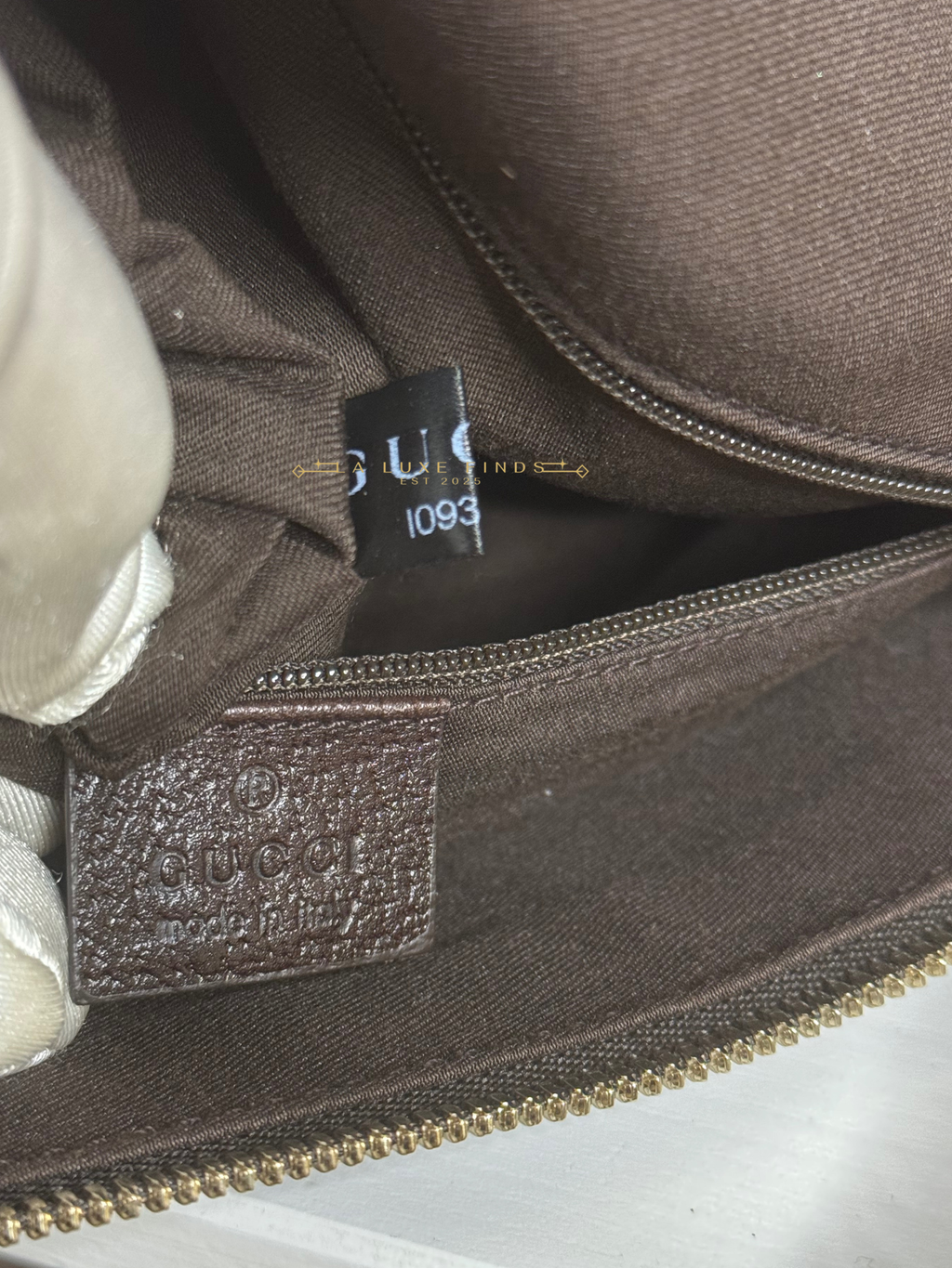 GUCCI Princy Ribbon Sherry Line Zippy Tote