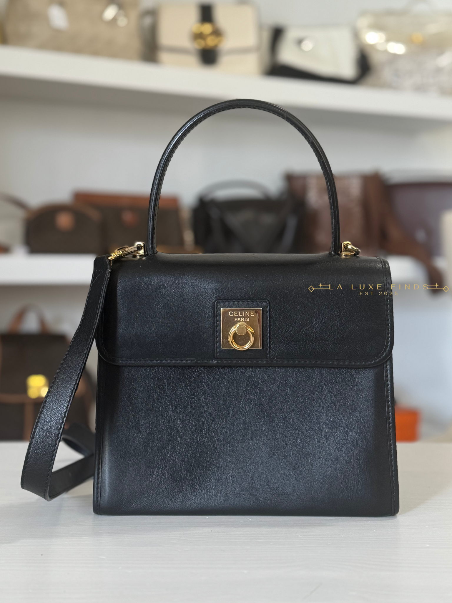 CELINE Mini Top Handle with Strap