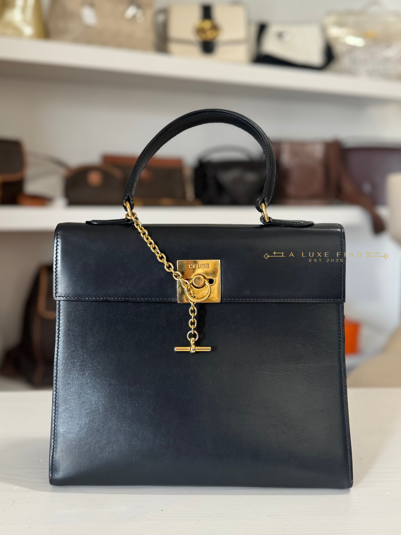 CELINE Gancini Top Handle