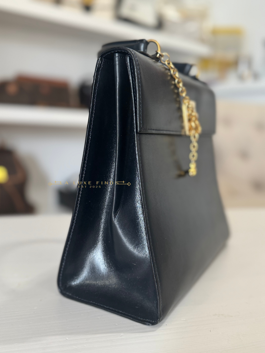 CELINE Gancini Top Handle