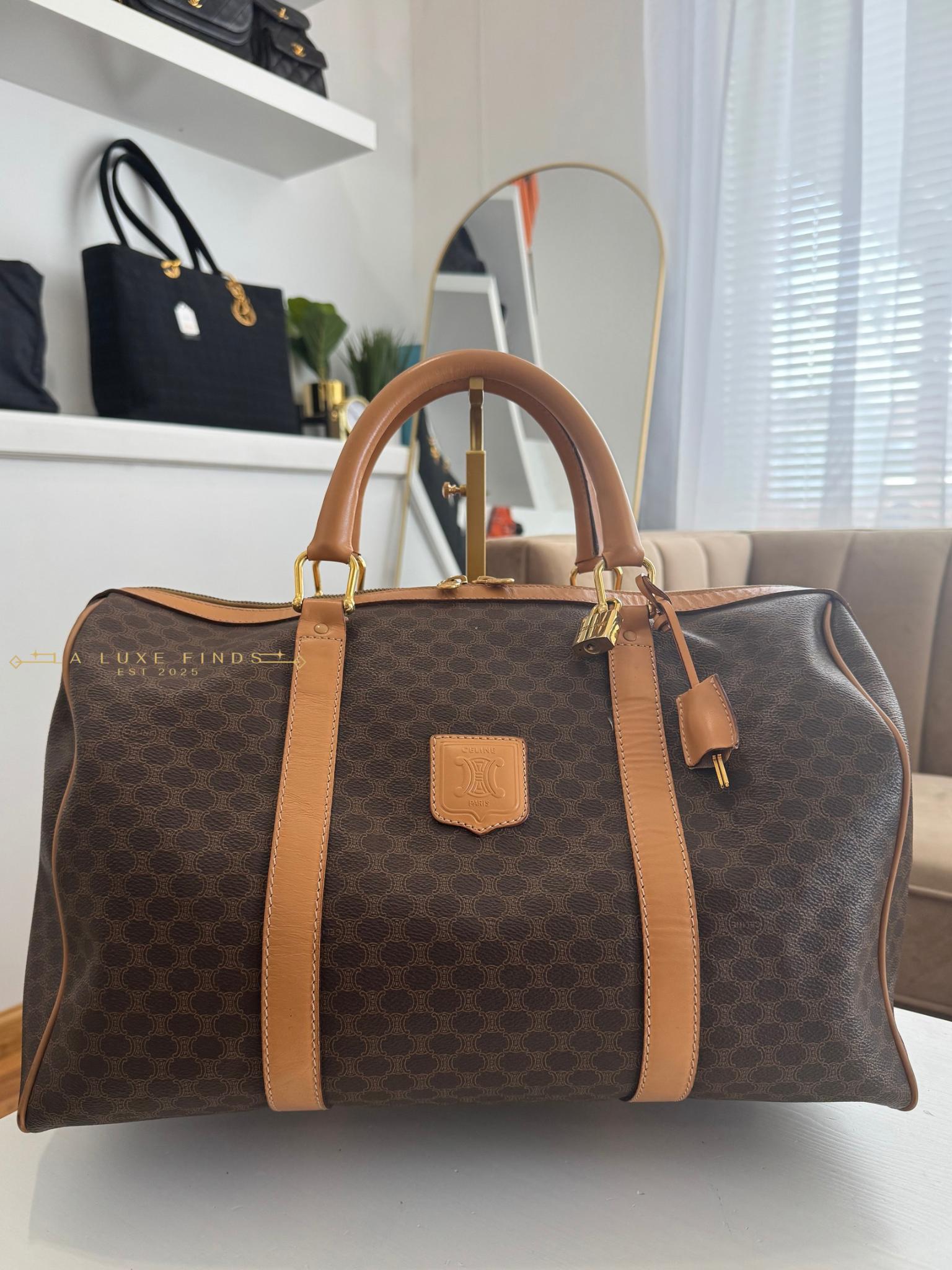 CELINE Macadam Boston Bag 40