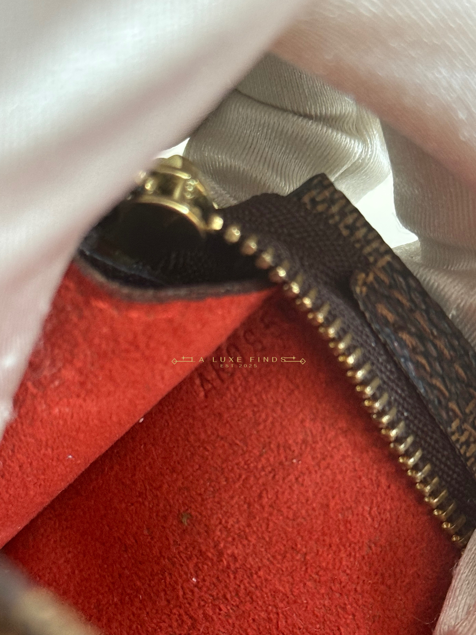 LOUIS VUITTON Damier Ebene Marais Accessories Zip Pochette