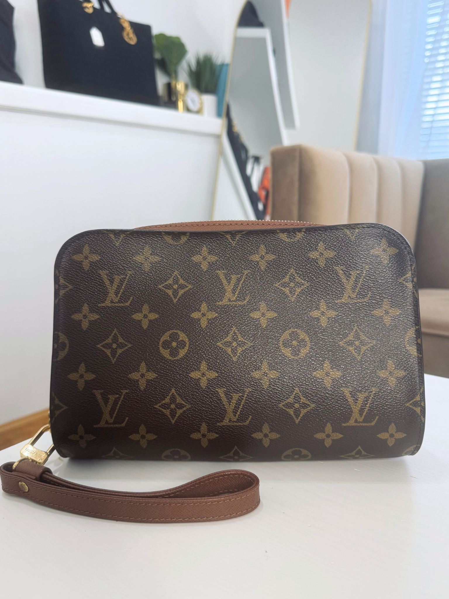LOUIS VUITTON Monogram Orsay Clutch