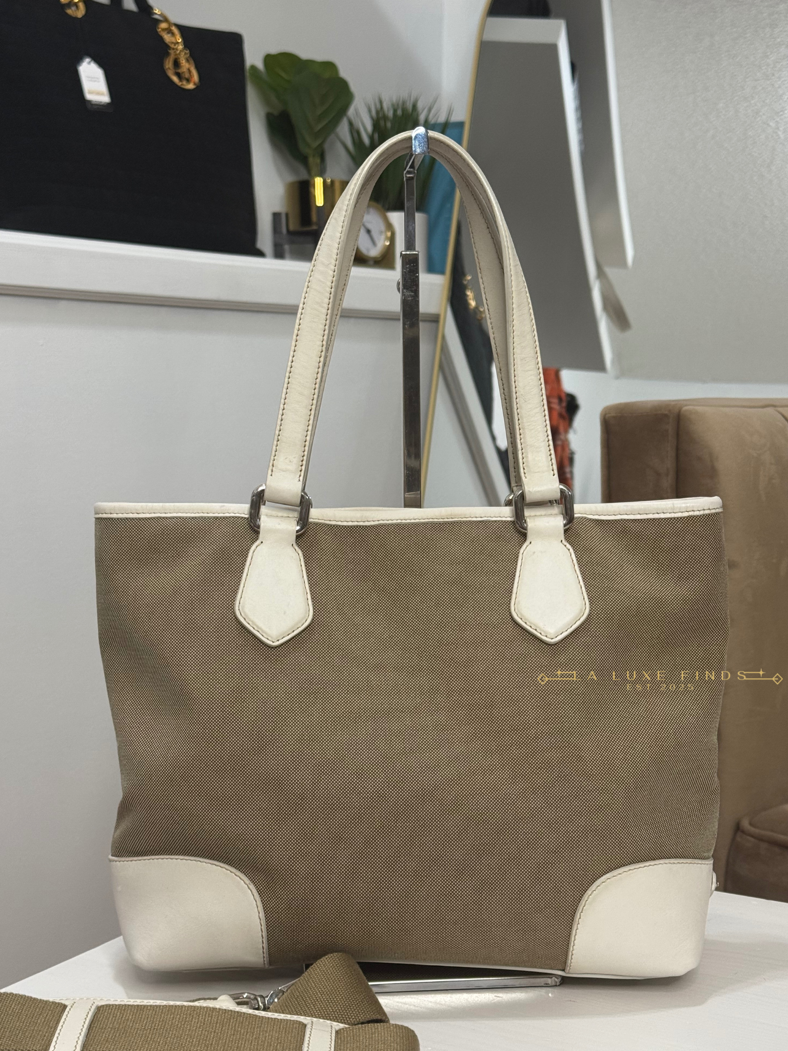 PRADA Logo Jacquard 2-way Bag