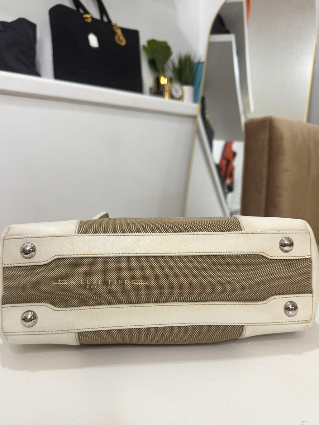 PRADA Logo Jacquard 2-way Bag