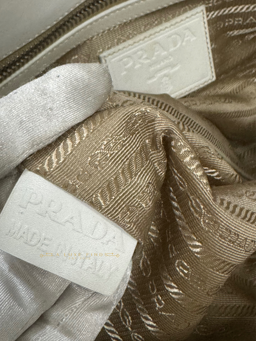 PRADA Logo Jacquard 2-way Bag