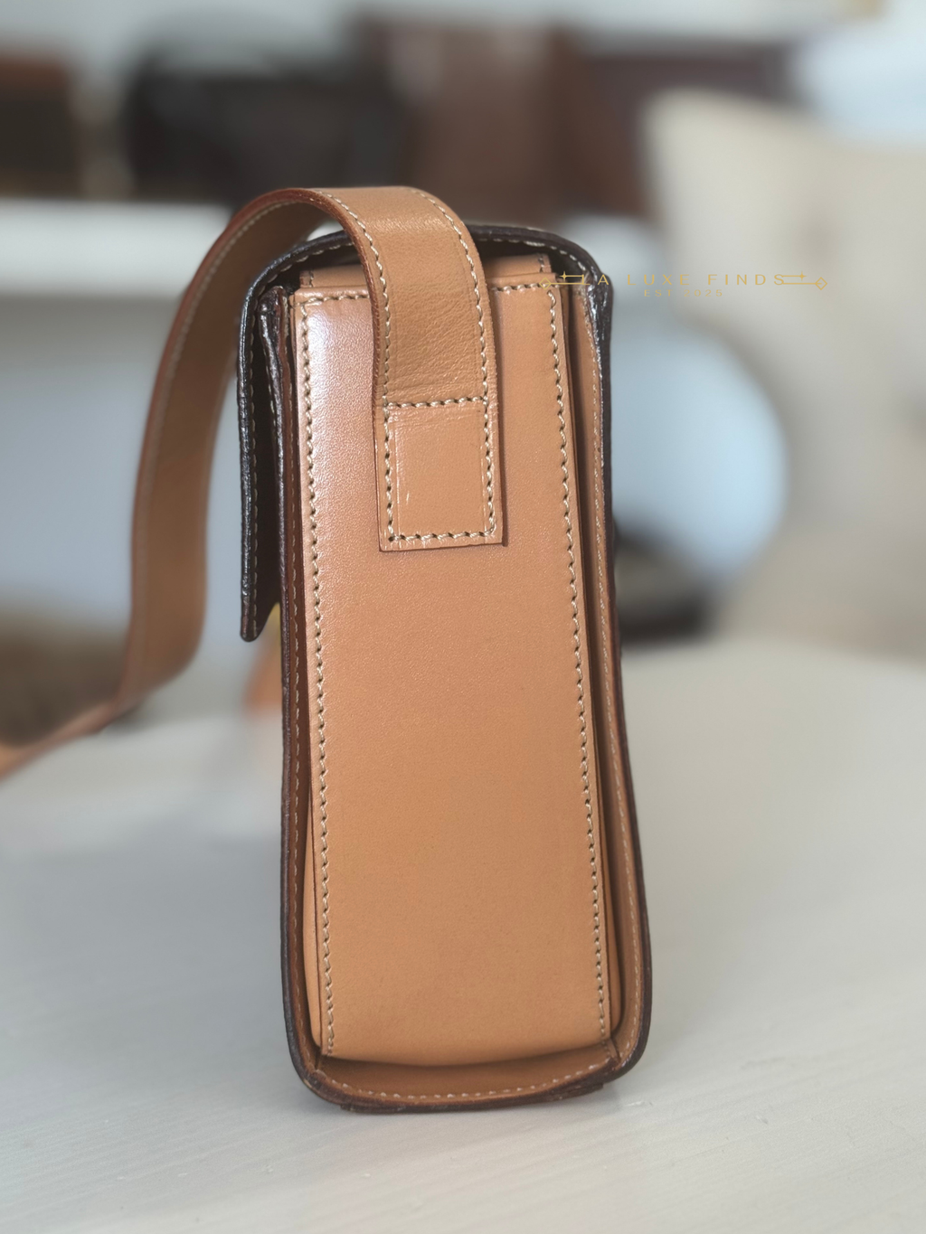 CELINE Macadam Round Logo Crossbody Bag