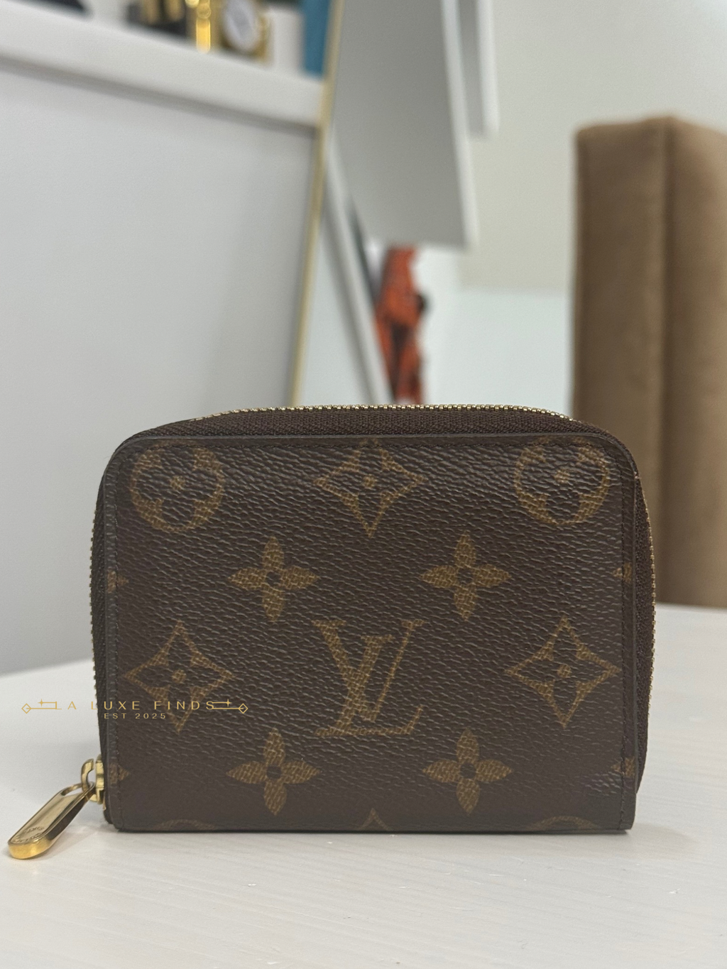LOUIS VUITTON Monogram Zippy Compact Wallet