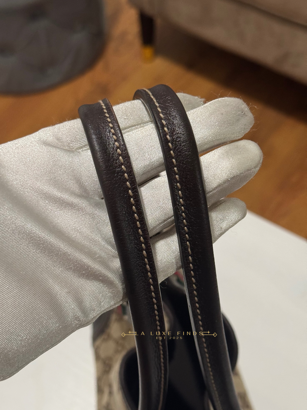 GUCCI Princy Ribbon Sherry Line Tote