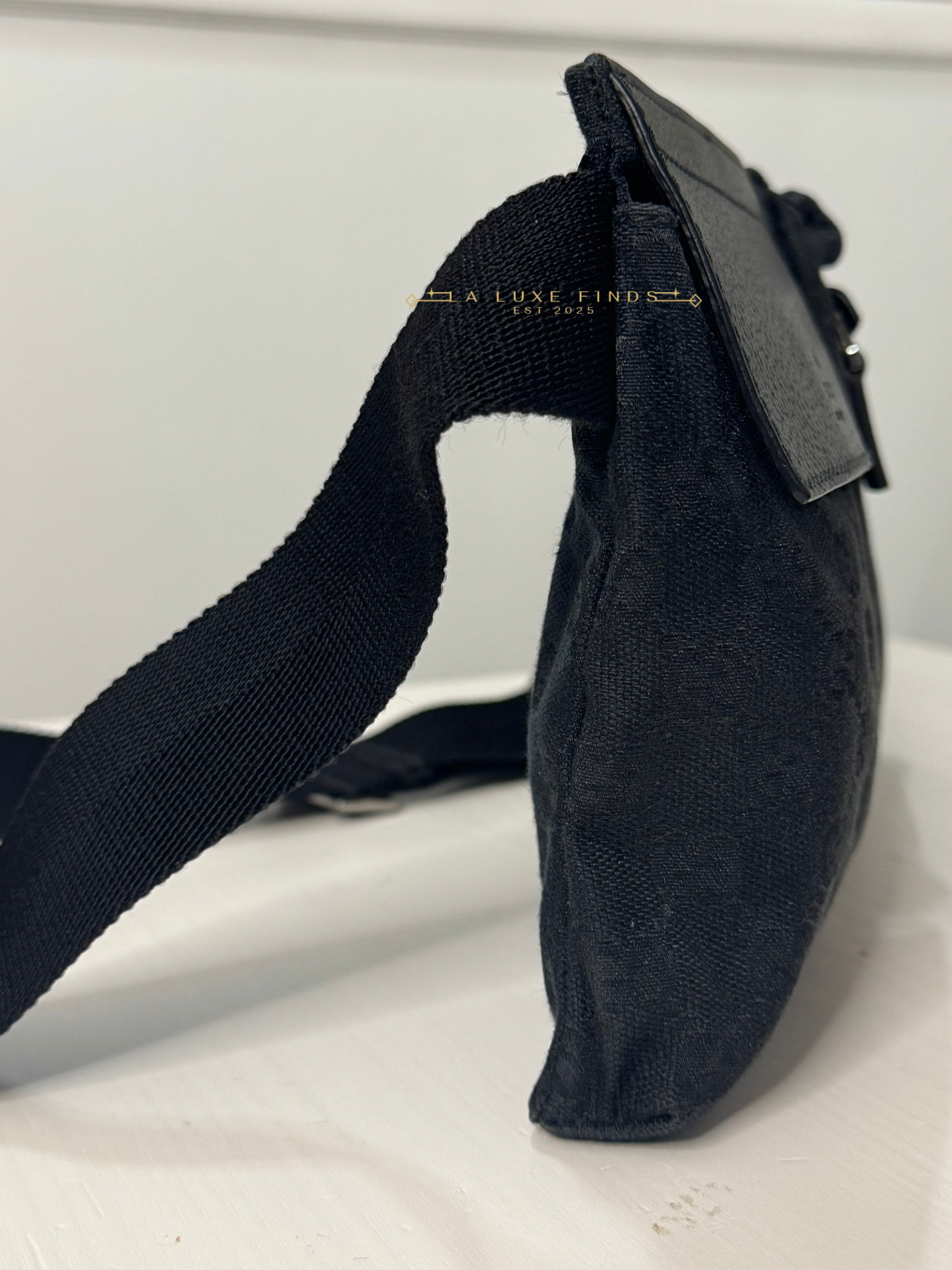 GUCCI GG Canvas Double Pocket Belt Bag