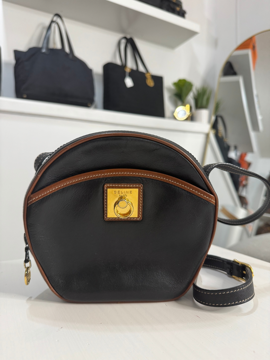 CELINE Half Moon Crossbody Bag