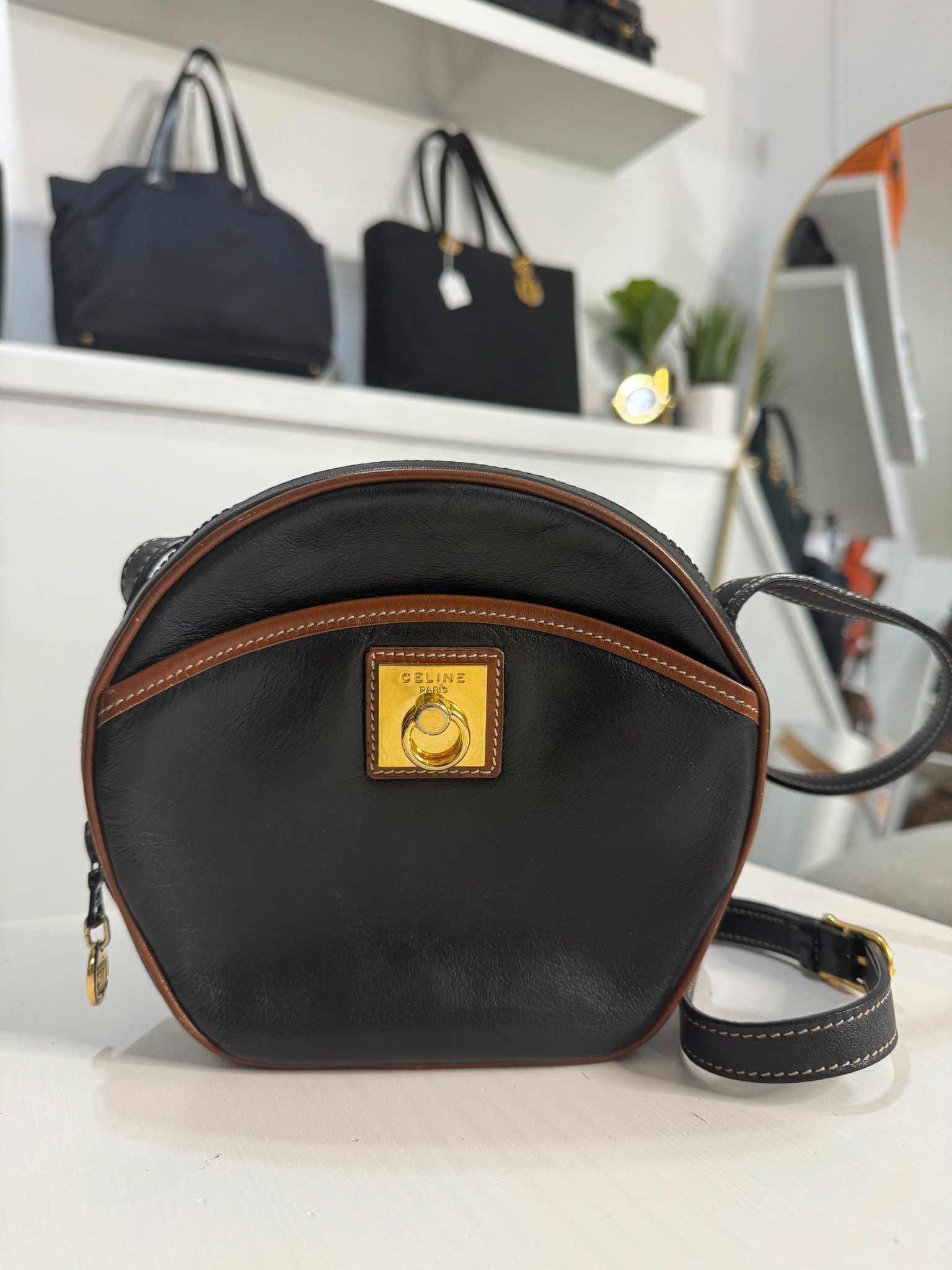 CELINE Half Moon Crossbody Bag