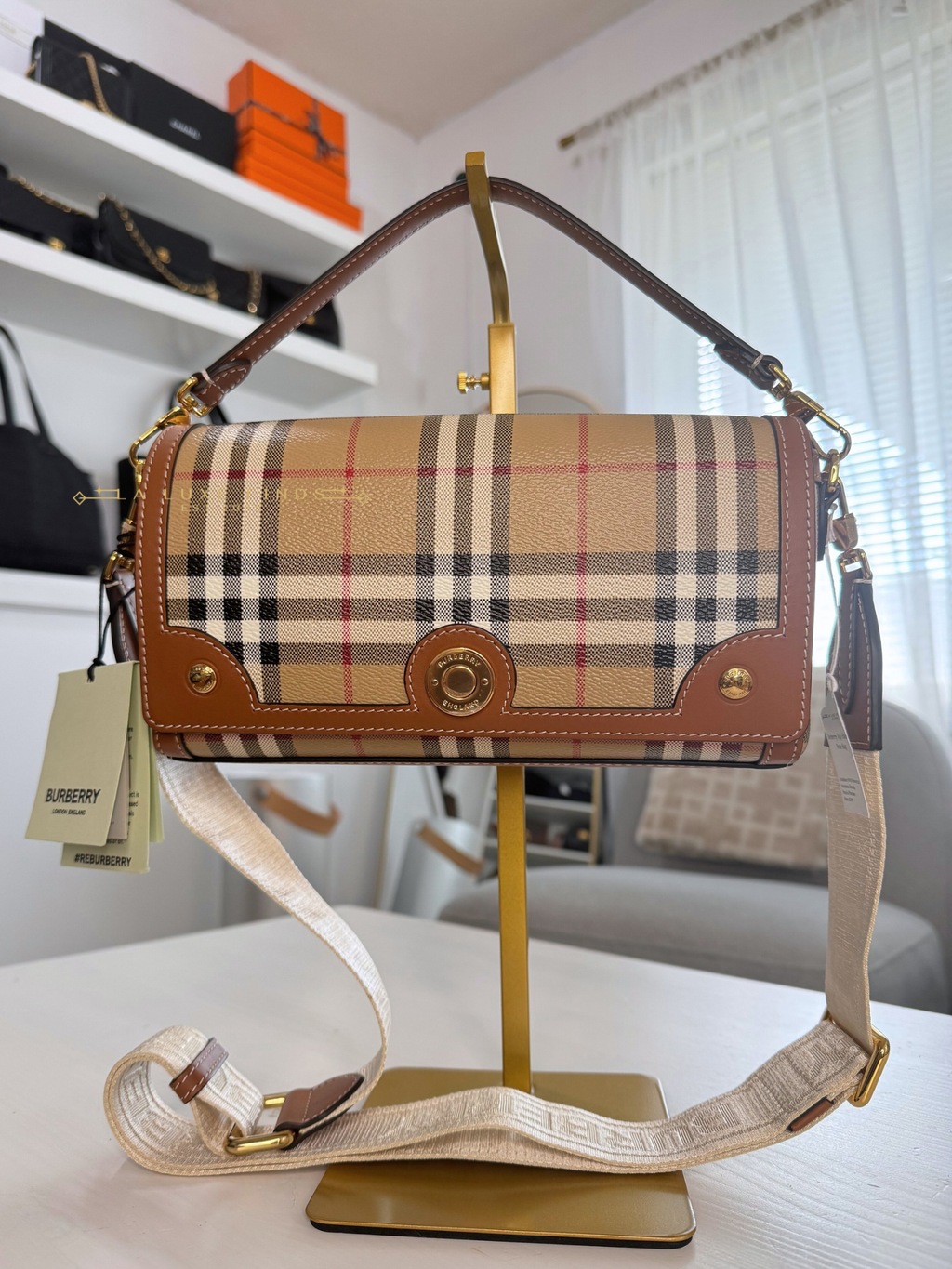 BURBERRY Top Handle Note Bag