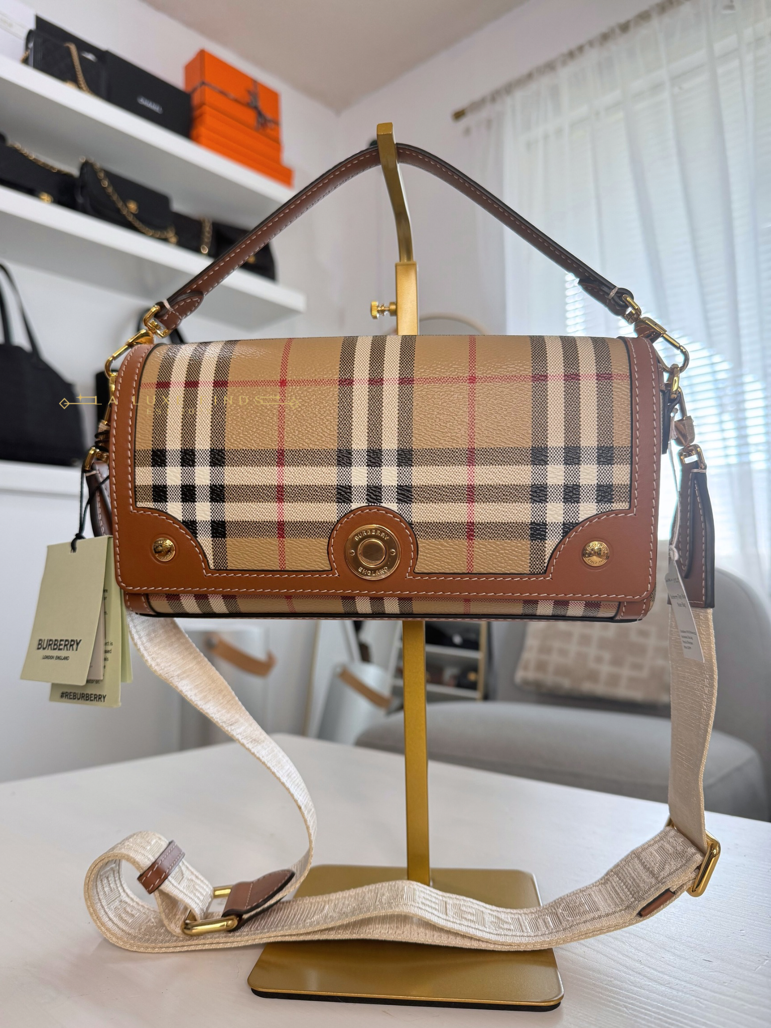 BURBERRY Top Handle Note Bag