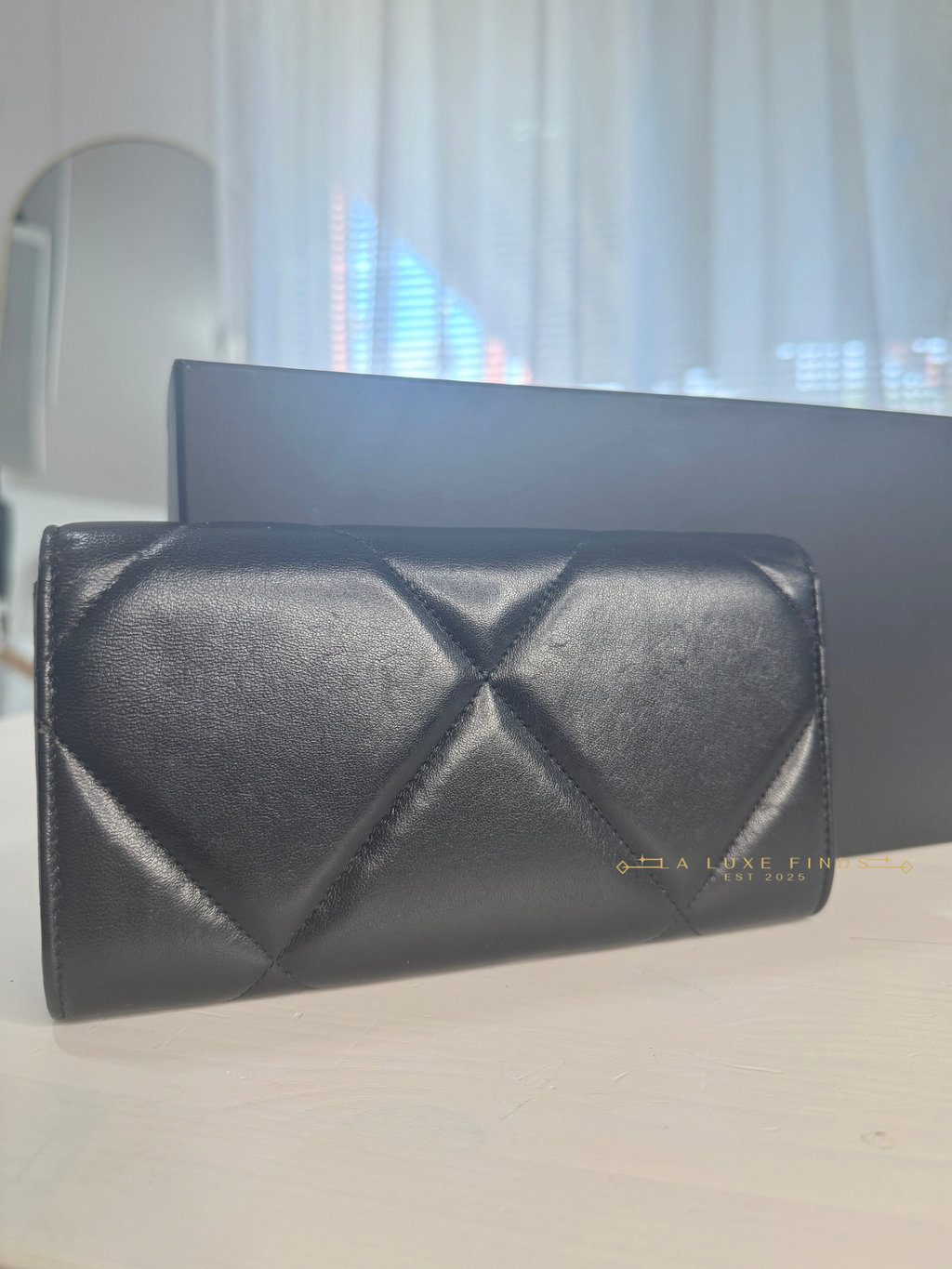 CHANEL 19 Lambskin Long Wallet