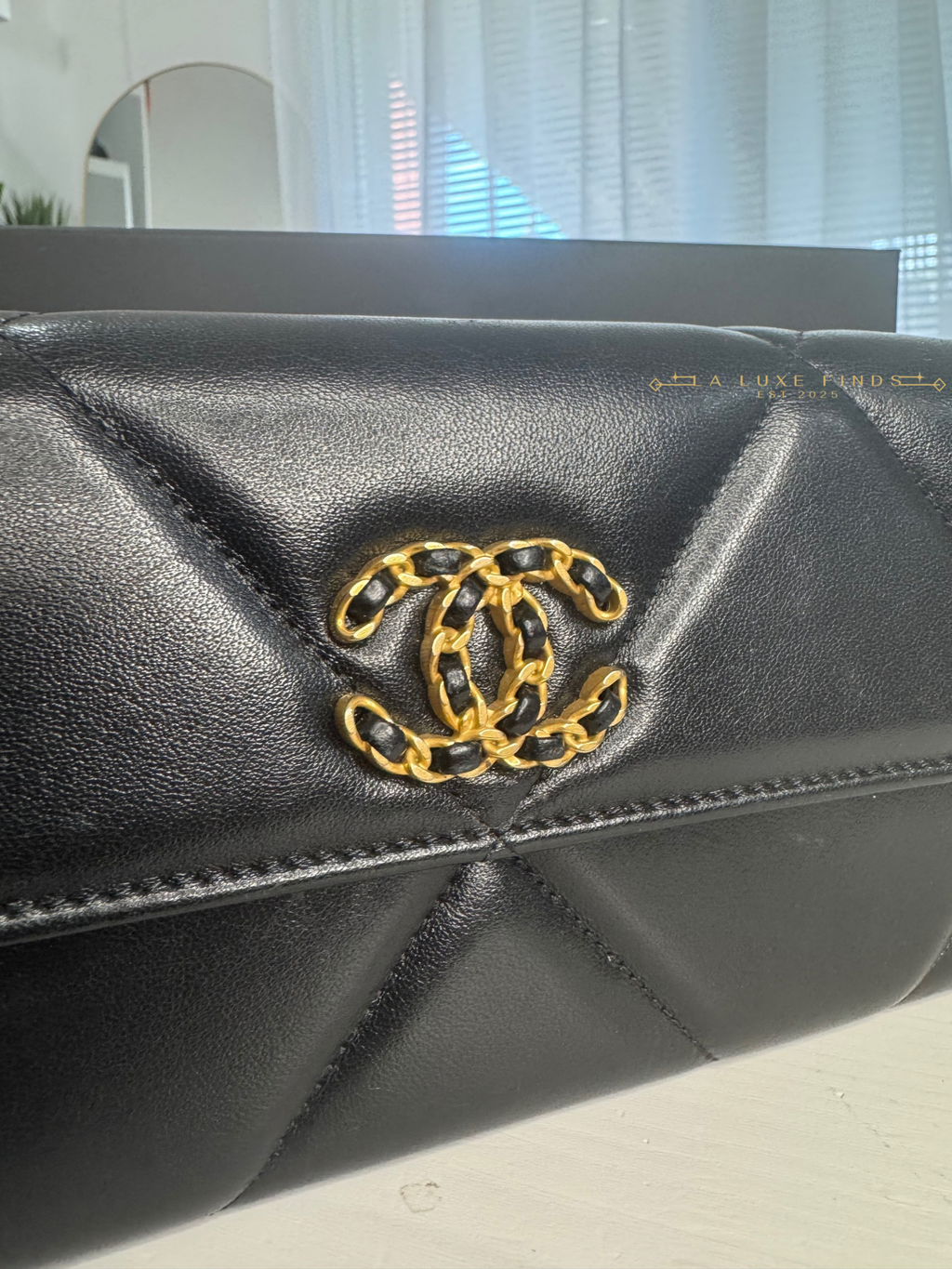 CHANEL 19 Lambskin Long Wallet