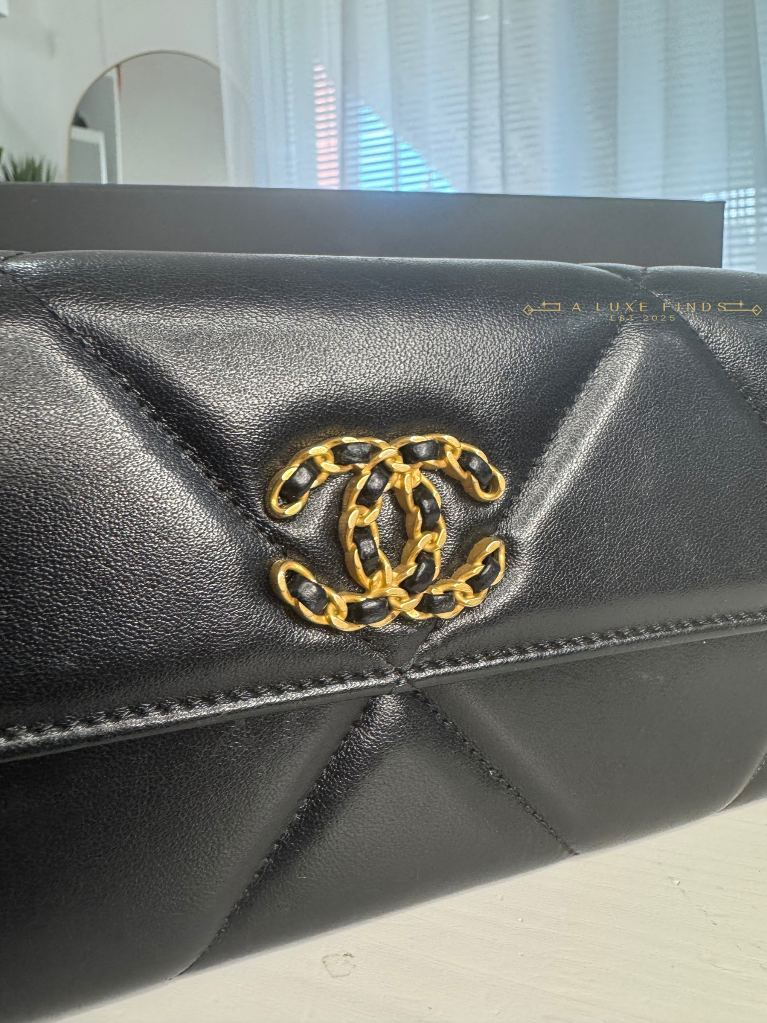 CHANEL 19 Lambskin Long Wallet
