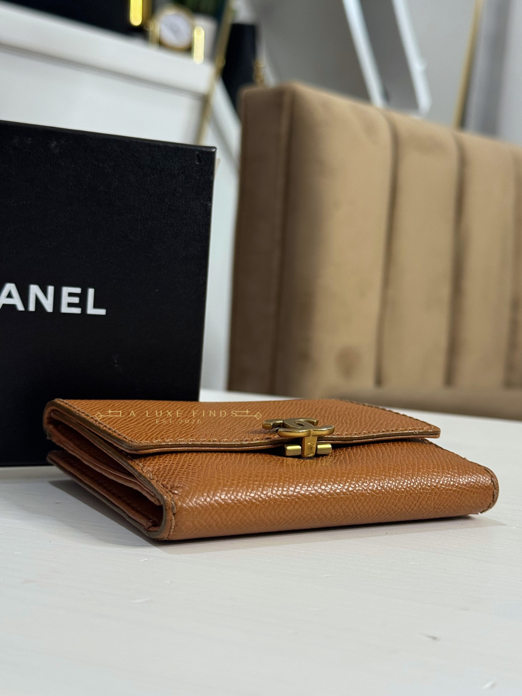 CHANEL CC Caviar Compact Wallet