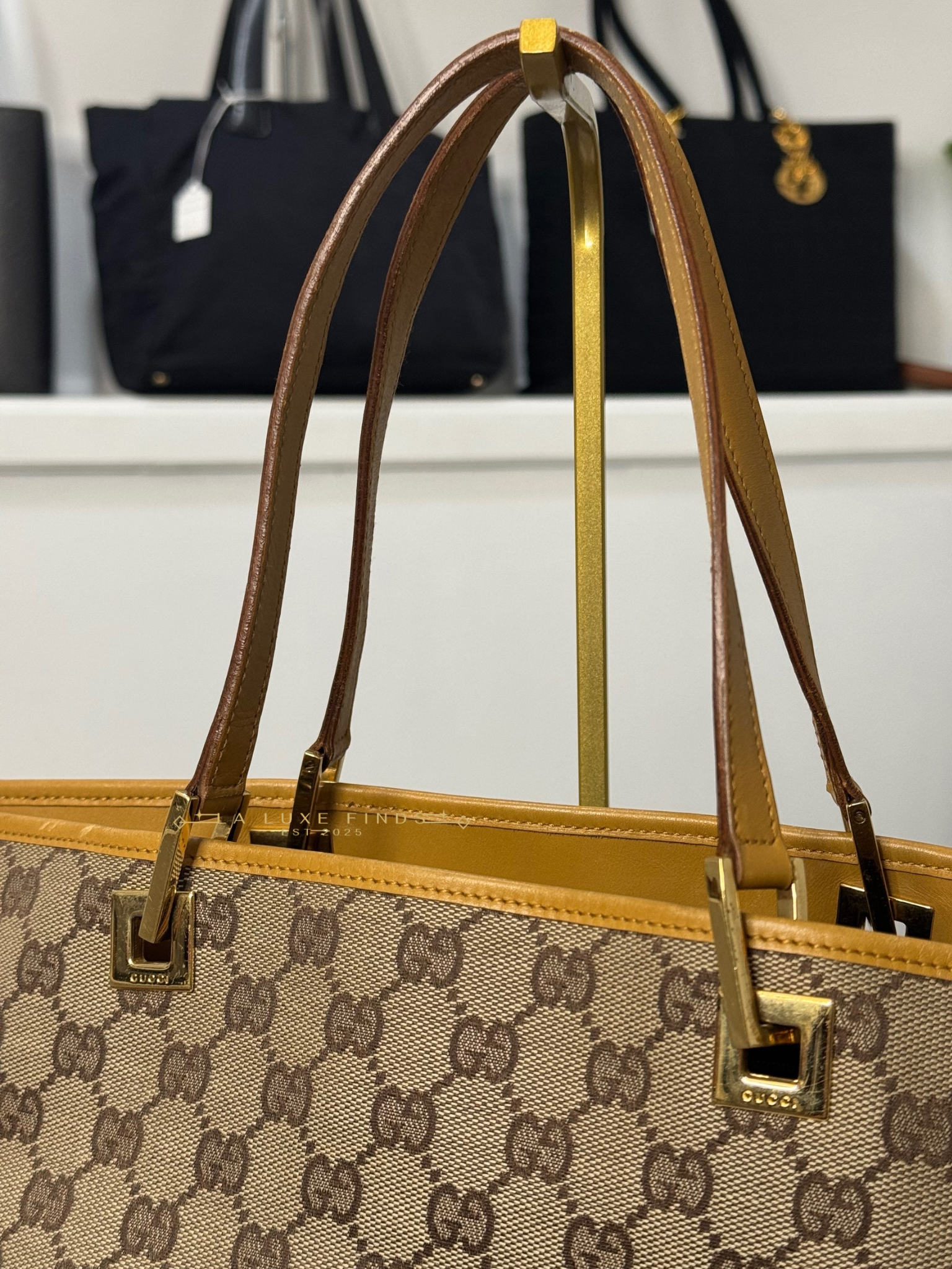 GUCCI GG Canvas Bucket Shopping Tote