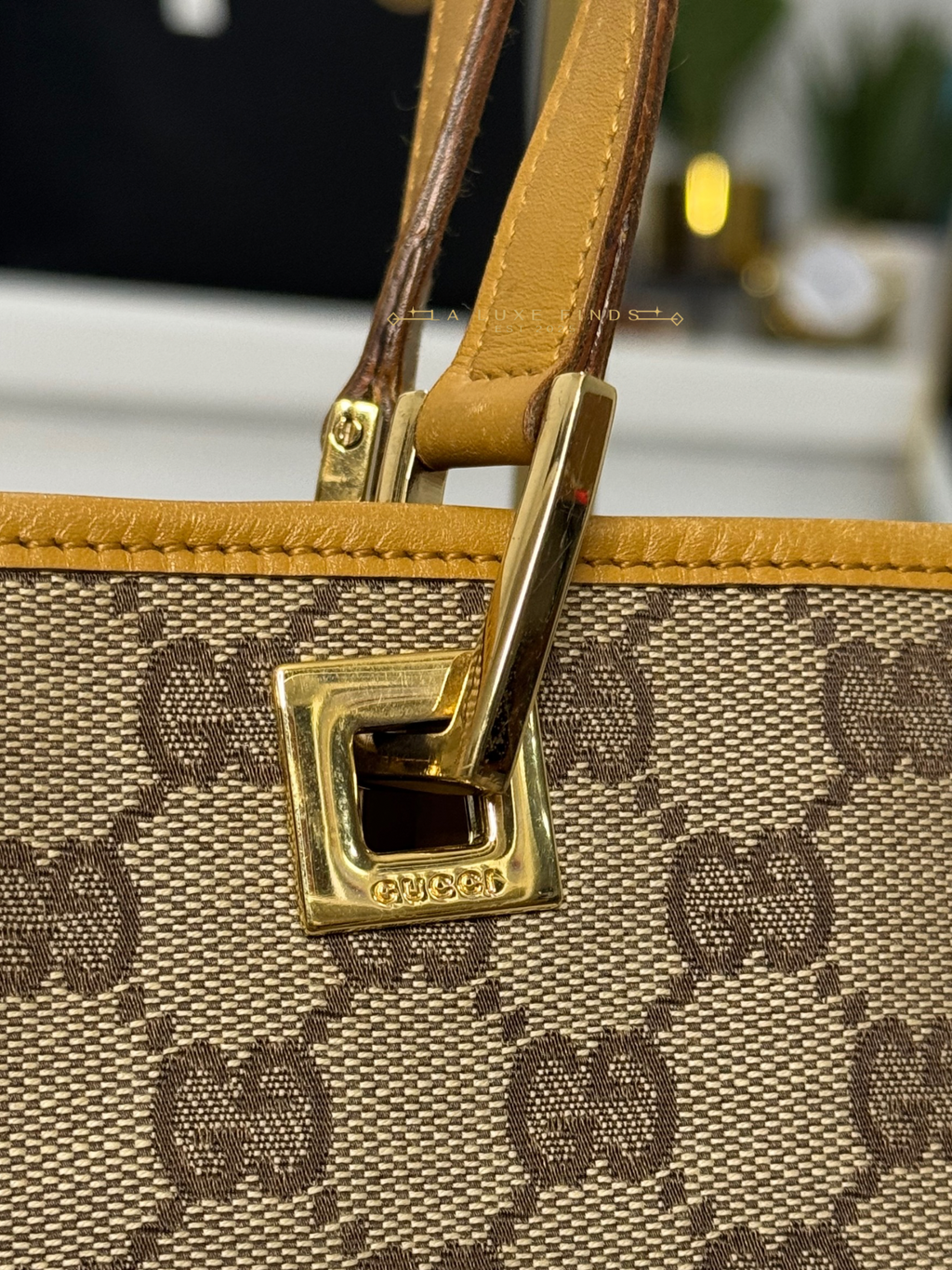 GUCCI GG Canvas Bucket Shopping Tote