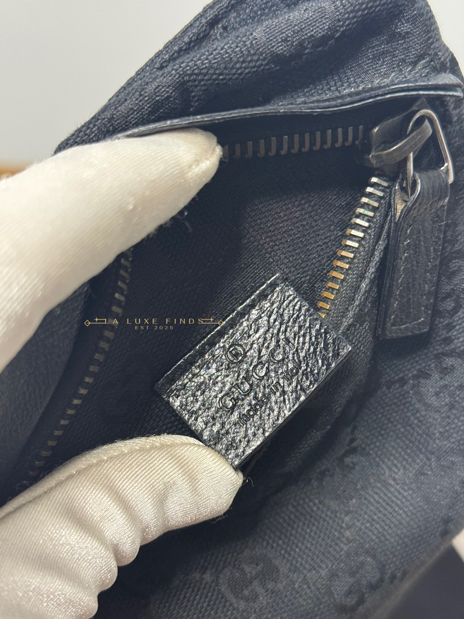 GUCCI GG Canvas Double Pocket Belt Bag