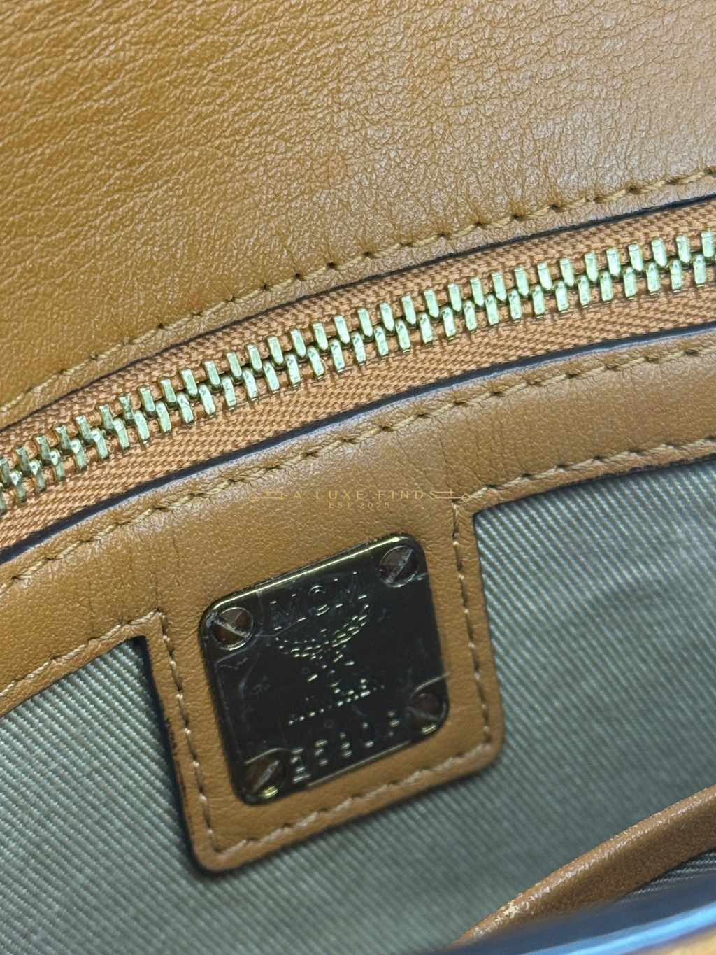 MCM Visetos Chain Crossbody Bag