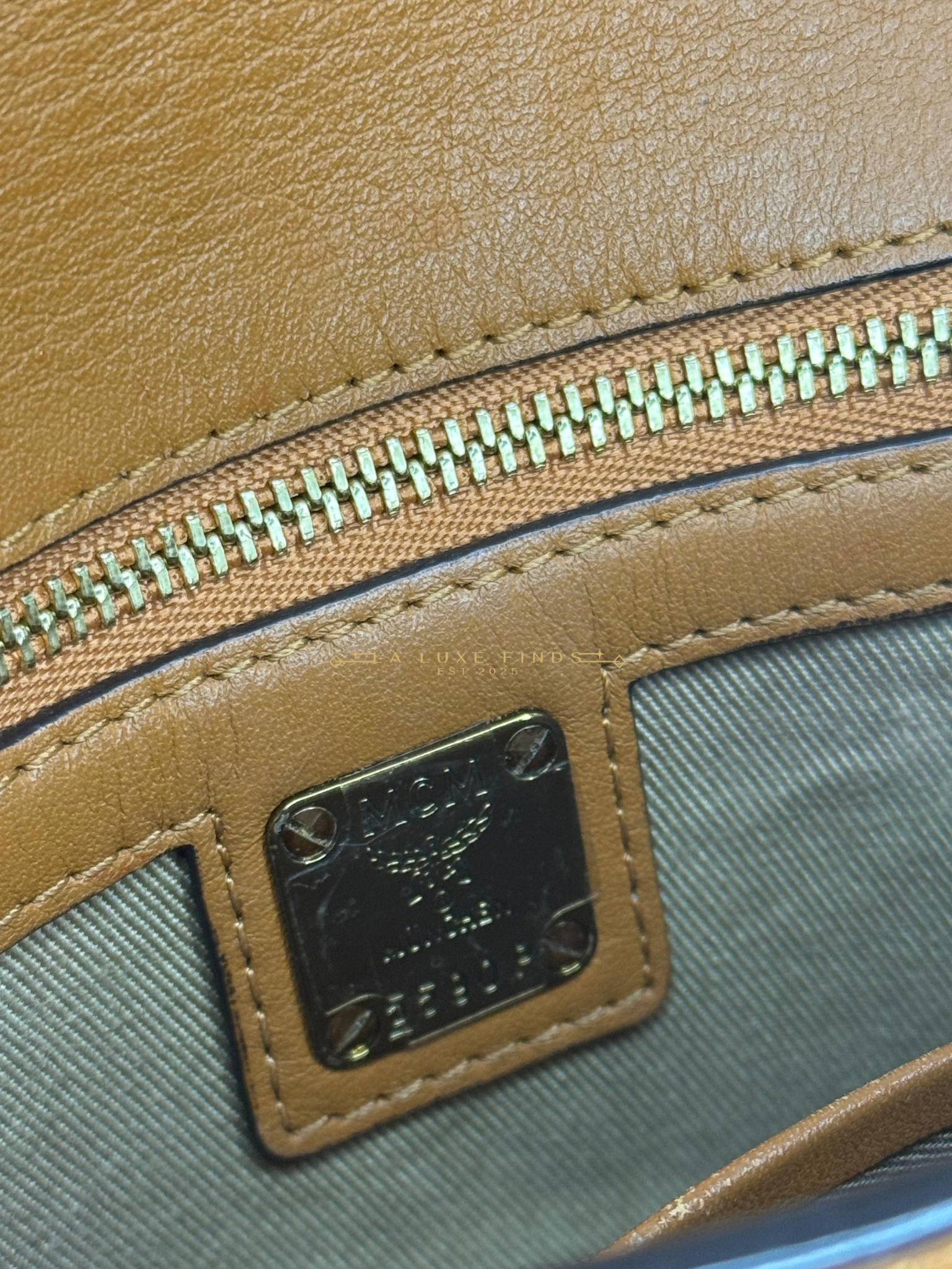 MCM Visetos Chain Crossbody Bag