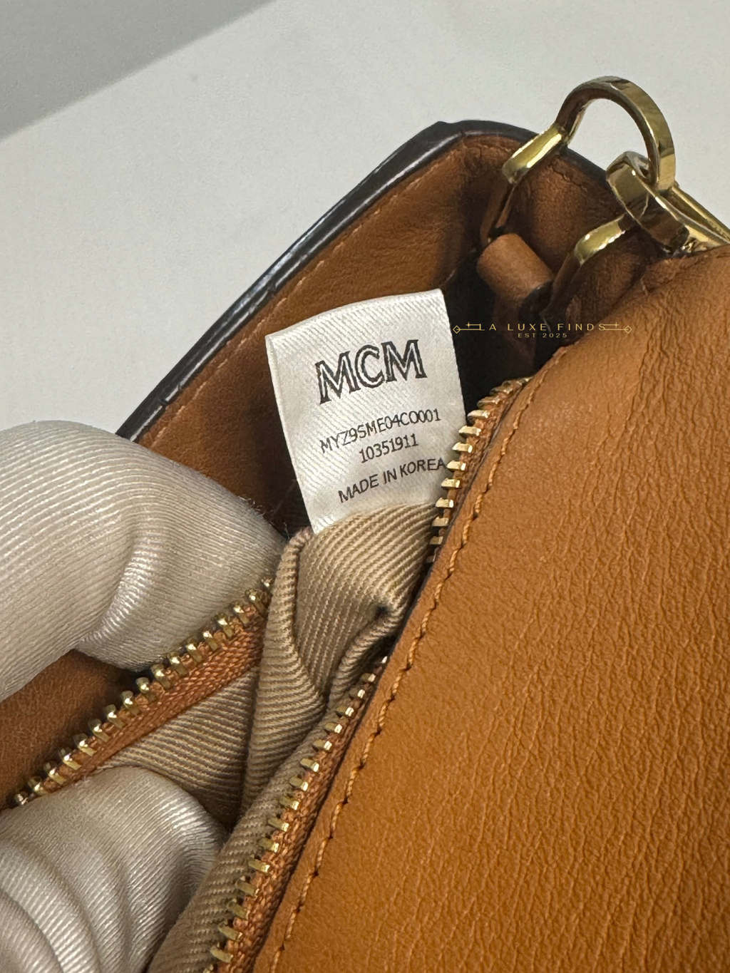 MCM Visetos Chain Crossbody Bag